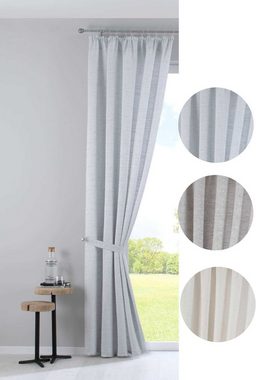 Vorhang, Gardinenbox, verdeckteSchlaufen (1 St), blickdicht, Jacquard, Jacquardmusterung Effektgarn Kräuselband Moderne Optik 20190350