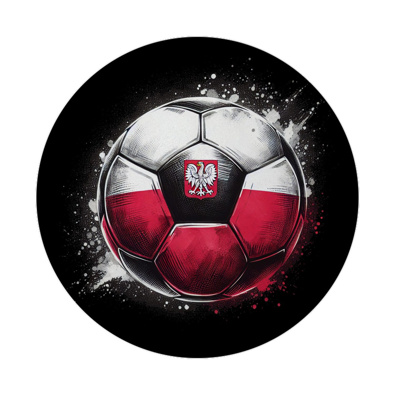speecheese Magnet Fußball Polen Flagge Magnet rund