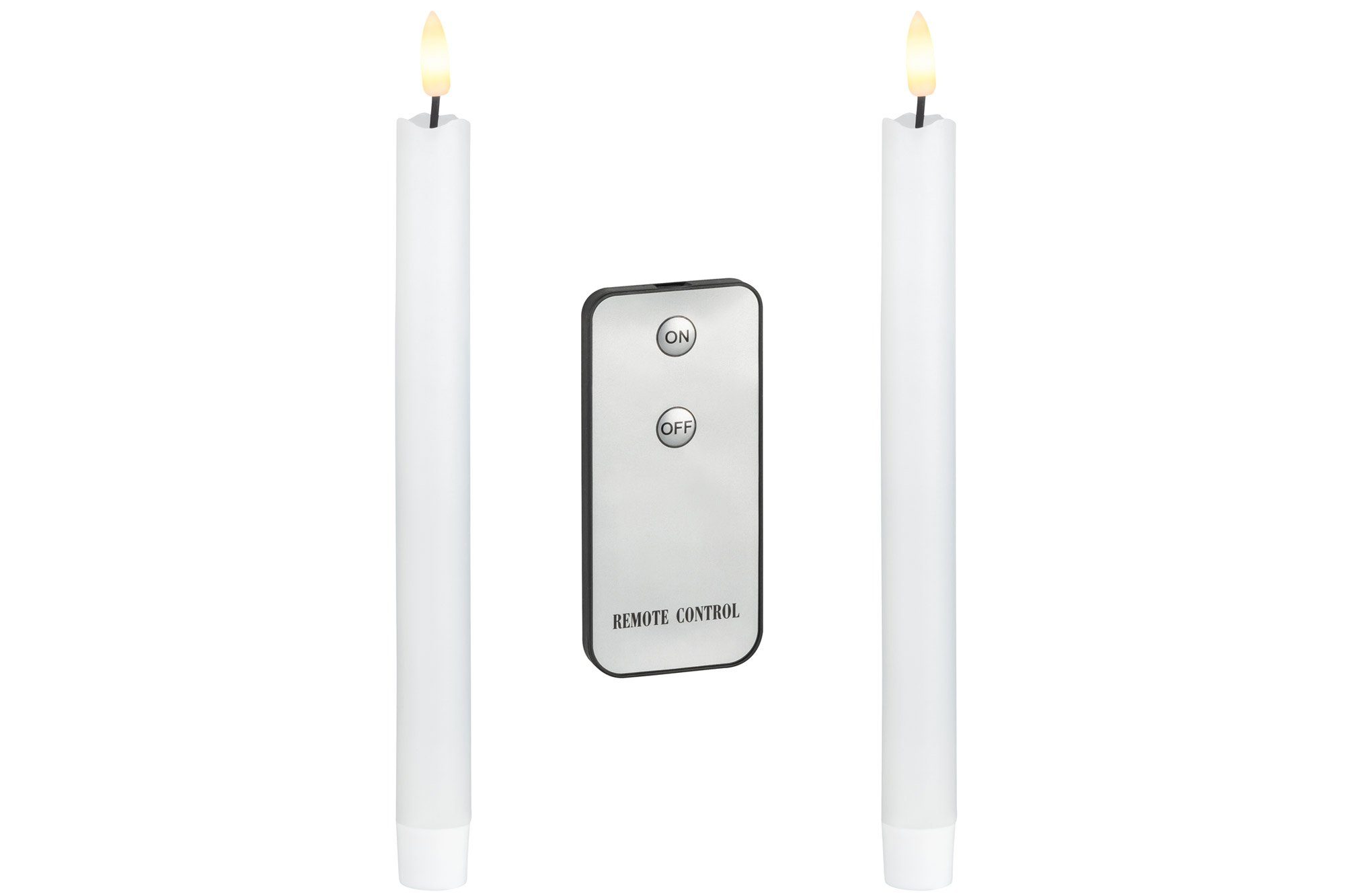 23cm LED-Kerze Candles weiß (Set, 3-tlg), Stabkerzen Coen Bakker Fernbedienung Wax Stück 2