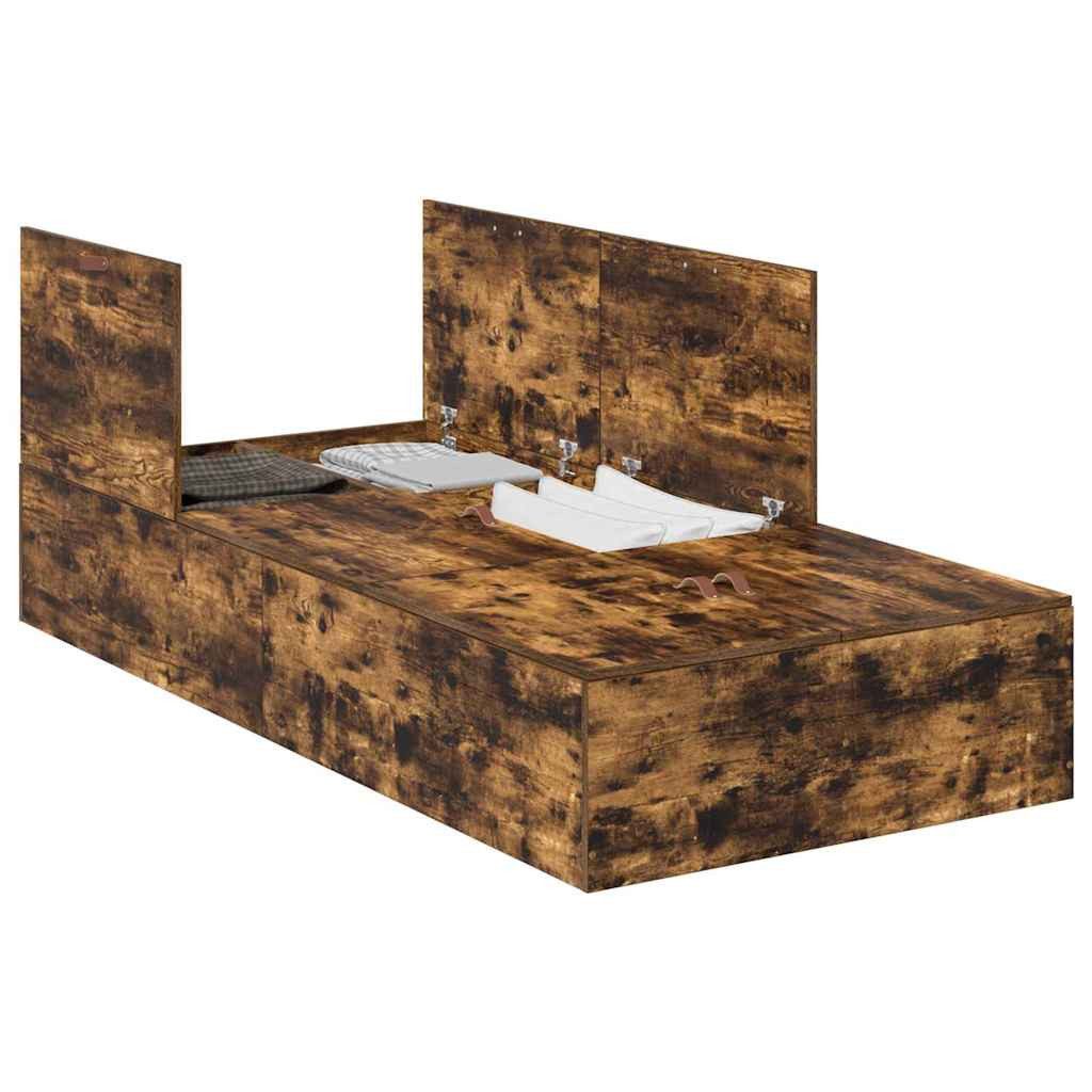 vidaXL Bett Bettgestell Räuchereiche 190 x günstig online kaufen