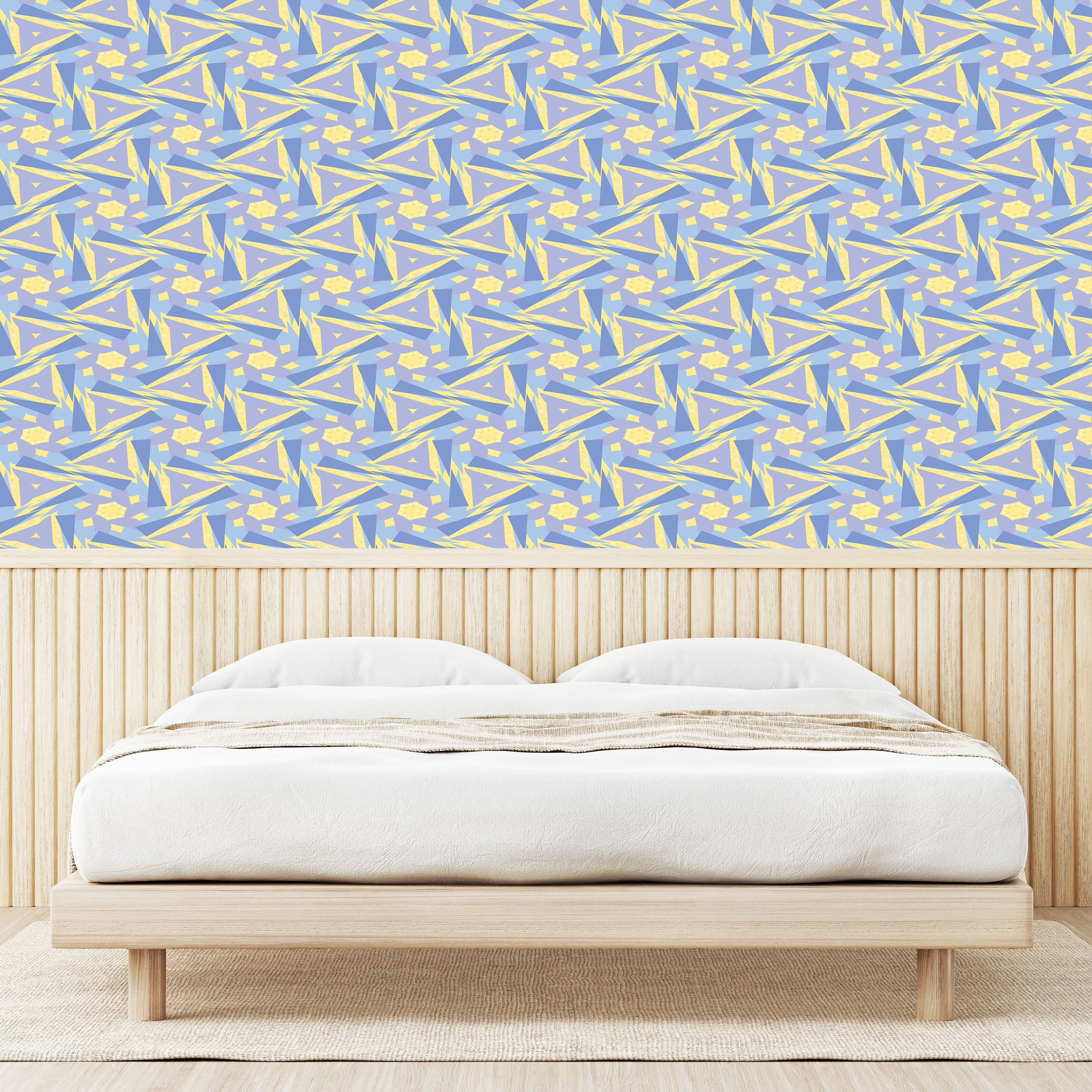 Abakuhaus Vinyltapete selbstklebendes Wohnzimmer Moderne Pastel Polygonen Formen Küchenakzent