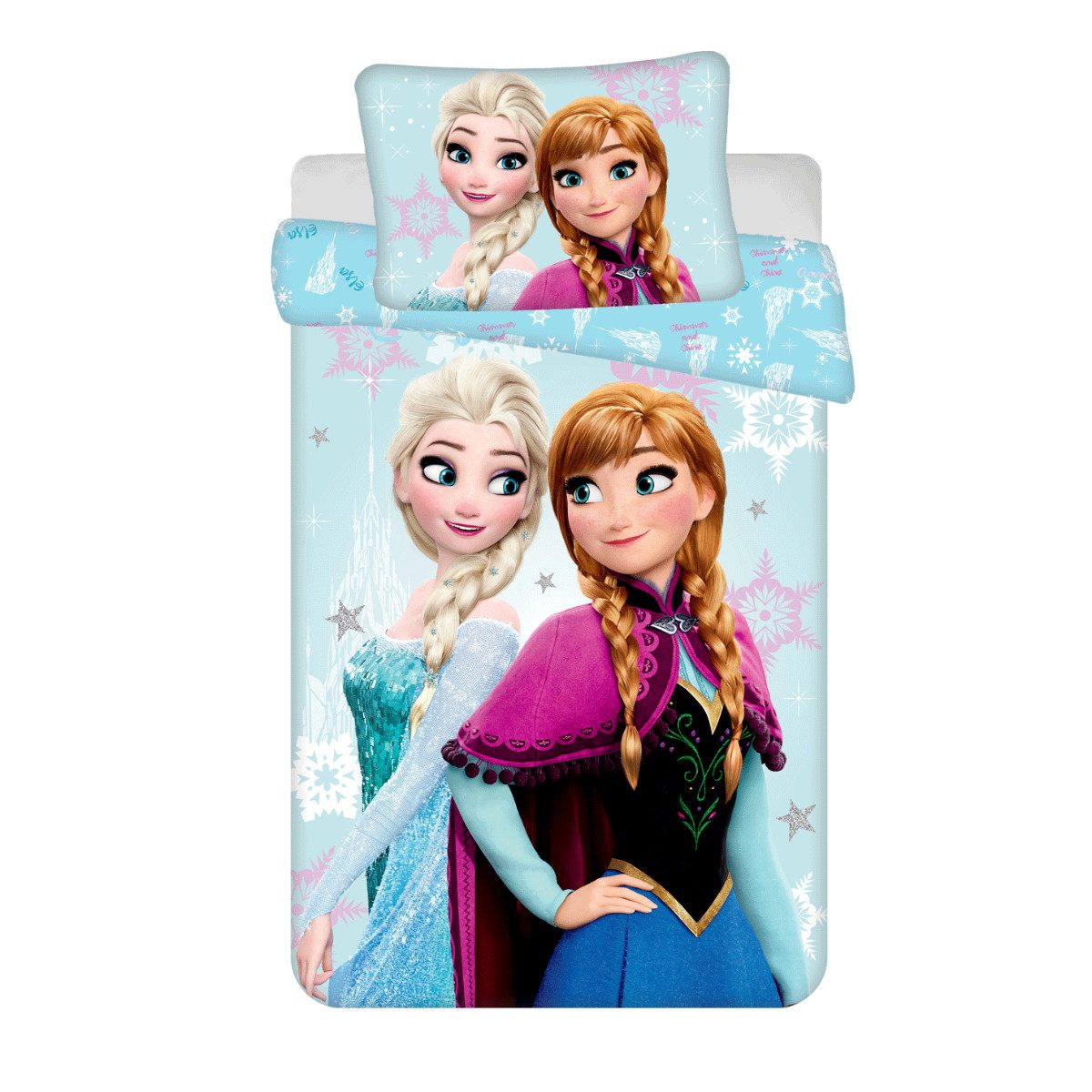 Disney Frozen Bettwäsche - Set für Kinderbett 100x135 cm + 40x60 cm aus 100 günstig online kaufen