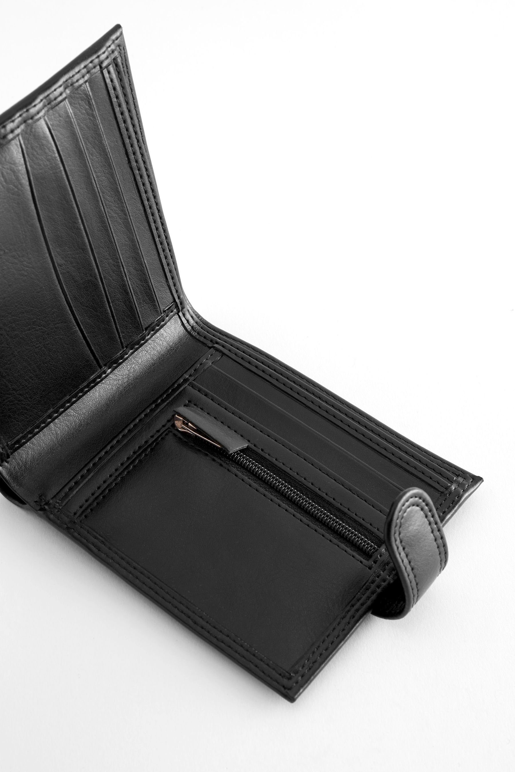 Brieftasche mit Next Black Druckknopfverschluss (1-tlg) Brieftasche