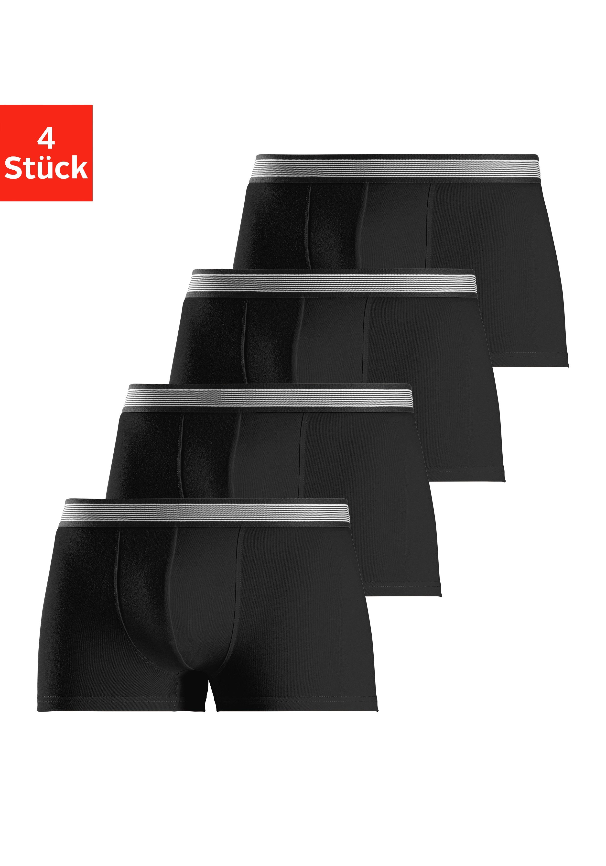 H.I.S Boxer Boxershorts für Herren (Packung, 4-St) mit gestreiftem Webbund