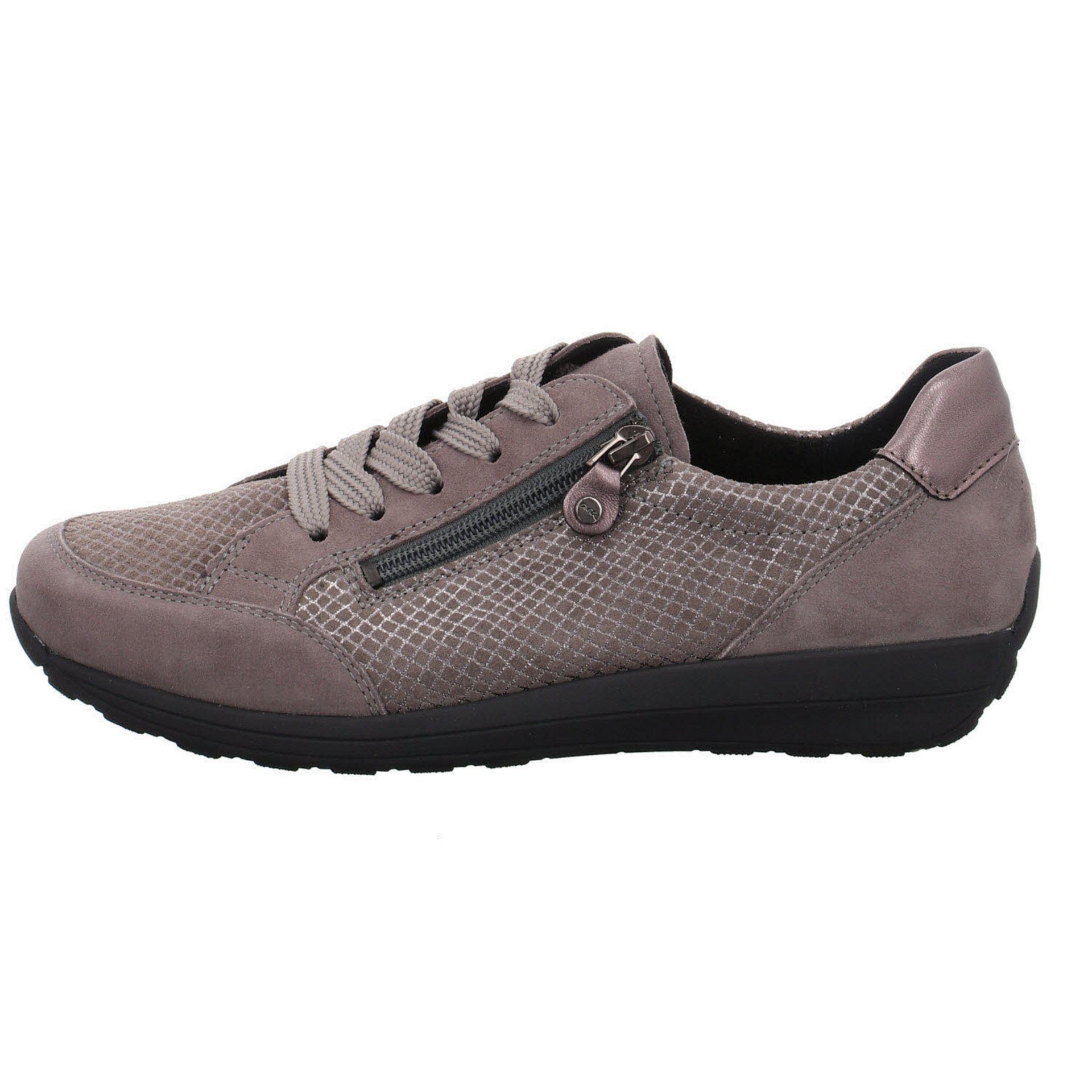 Schnürschuh Lederkombination Damen Merano grau Sneaker Schuhe Ara Sneaker 040337