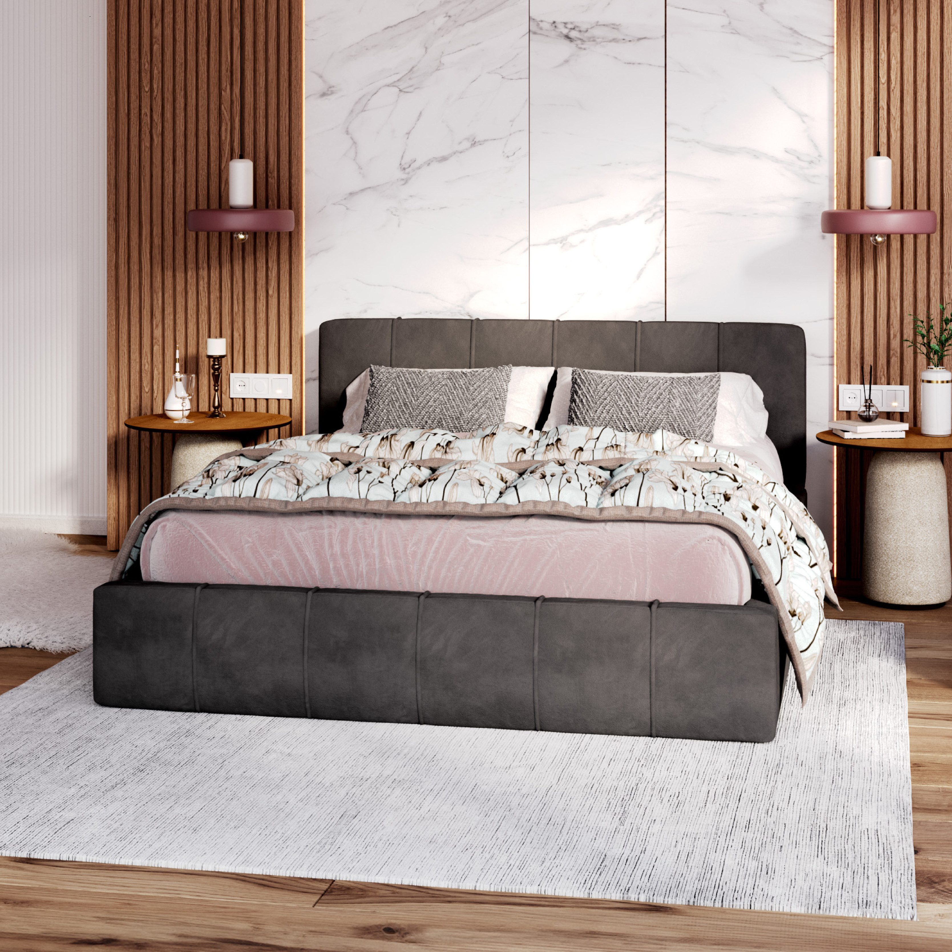 FDM Polsterbett FLORIDA Bettgestell 90x200, 120x200, 140x200, 160x200, 180x günstig online kaufen