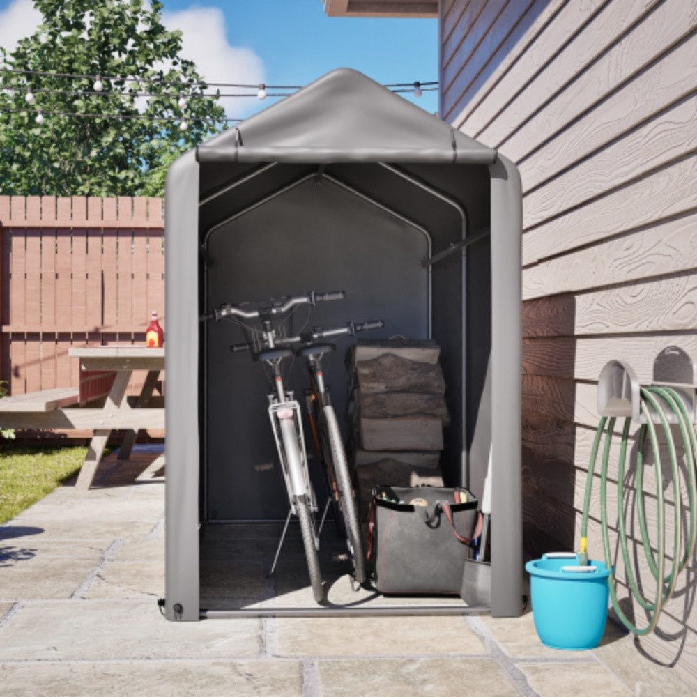 XDeer Gartenhaus Gerätehaus, Gartengeräte – ideal für Balkon, Terrasse & Hof 187x100x160 cm