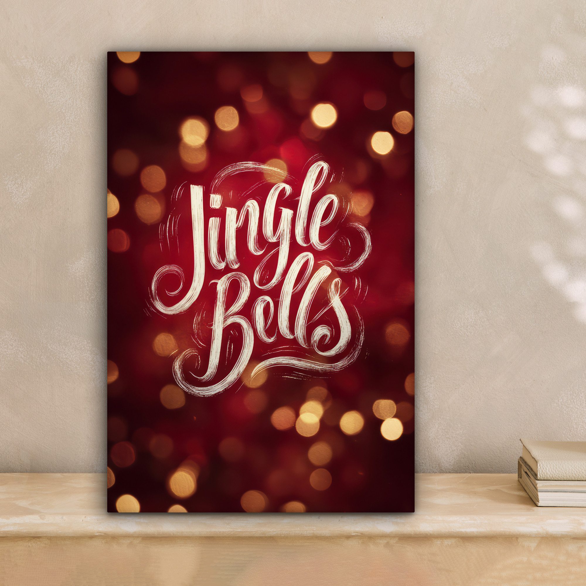 OneMillionCanvasses® Leinwandbild Jingle - Bells - Weihnachten - Rot, Fotod günstig online kaufen