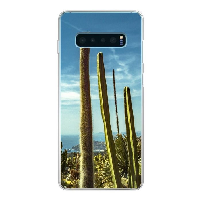 MuchoWow Handyhülle Kaktus - Meer - Himmel Phone Case Handyhülle Samsung Galaxy S10 Lite Silikon Schutzhülle
