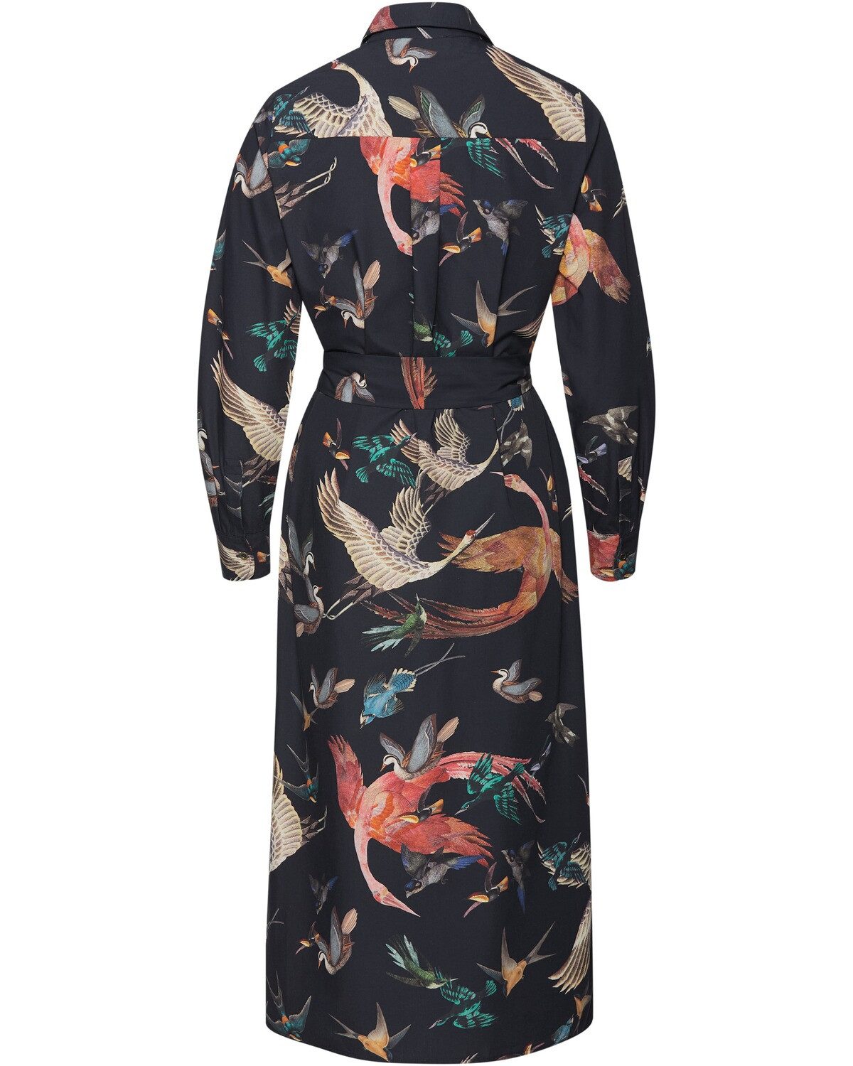 Brigitte von Schönfels Midikleid Hemdblusenkleid mit Vogelmotiven günstig online kaufen