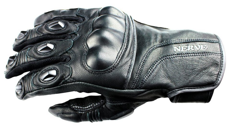 NERVE Motorradhandschuhe KQ11 mit Weitenverstellung, stabile Handschuhe,  ideal für Tourenfahrten