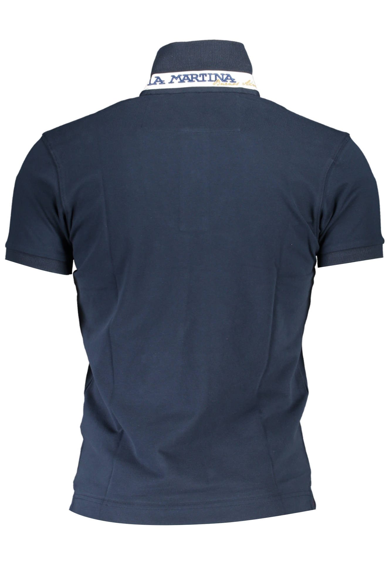 La Martina Poloshirt Elegantes blaues Slim Fit Kurzarm-Poloshirt mit