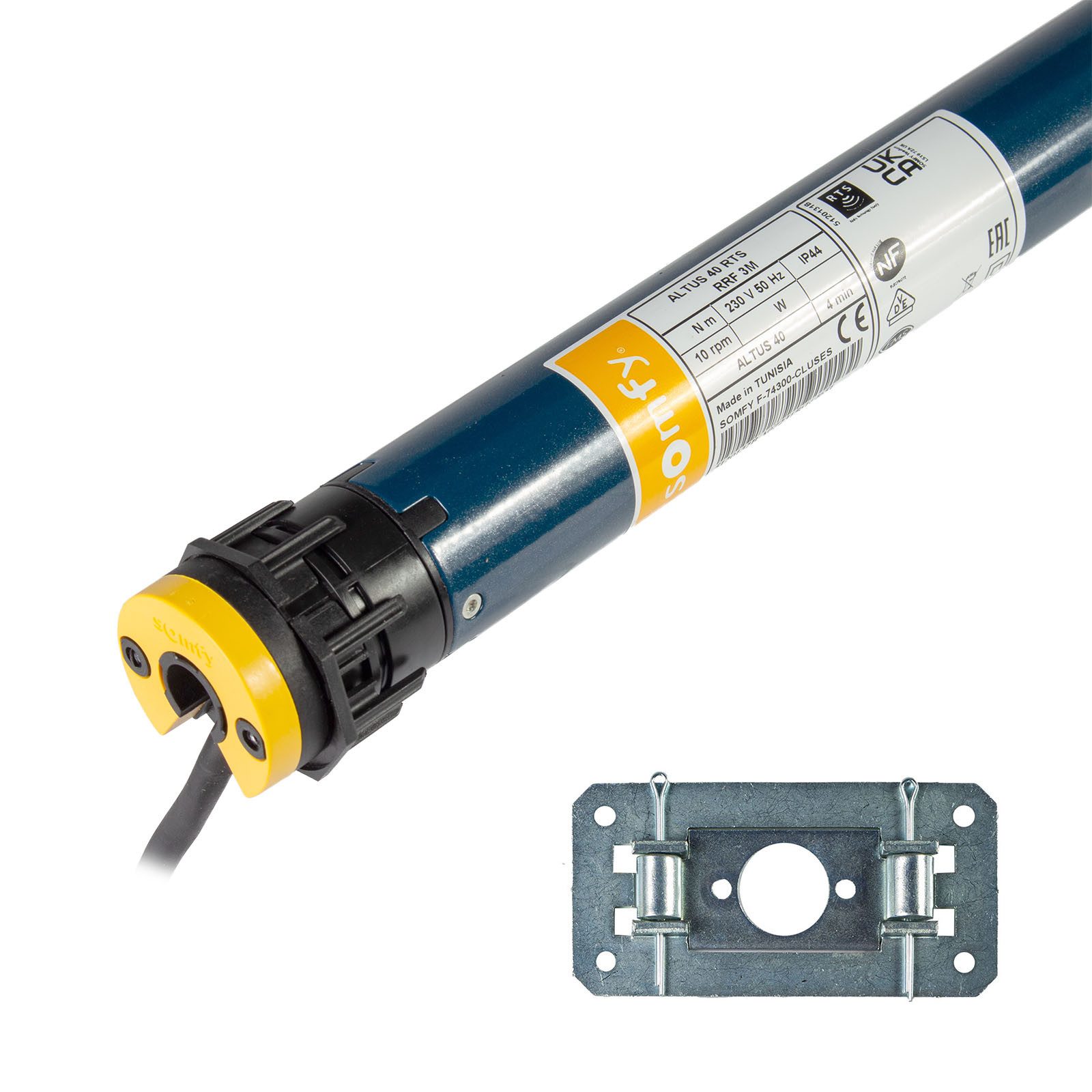 Somfy Rollladenmotor Altus 40 RTS 13/10 Funk inkl. Adapterset SW40 Universal-Splintlager