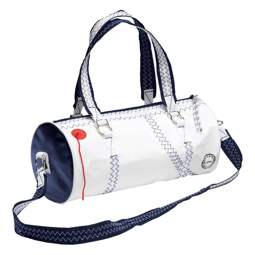 Trend Marine r Schultertasche mit Schultertasche Leder, Segeltuch, Weiß/Marineblau, Lady Sea Damen