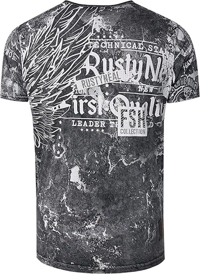 Rusty Neal T-Shirt, mit Allover-Print im Used-Look günstig online kaufen