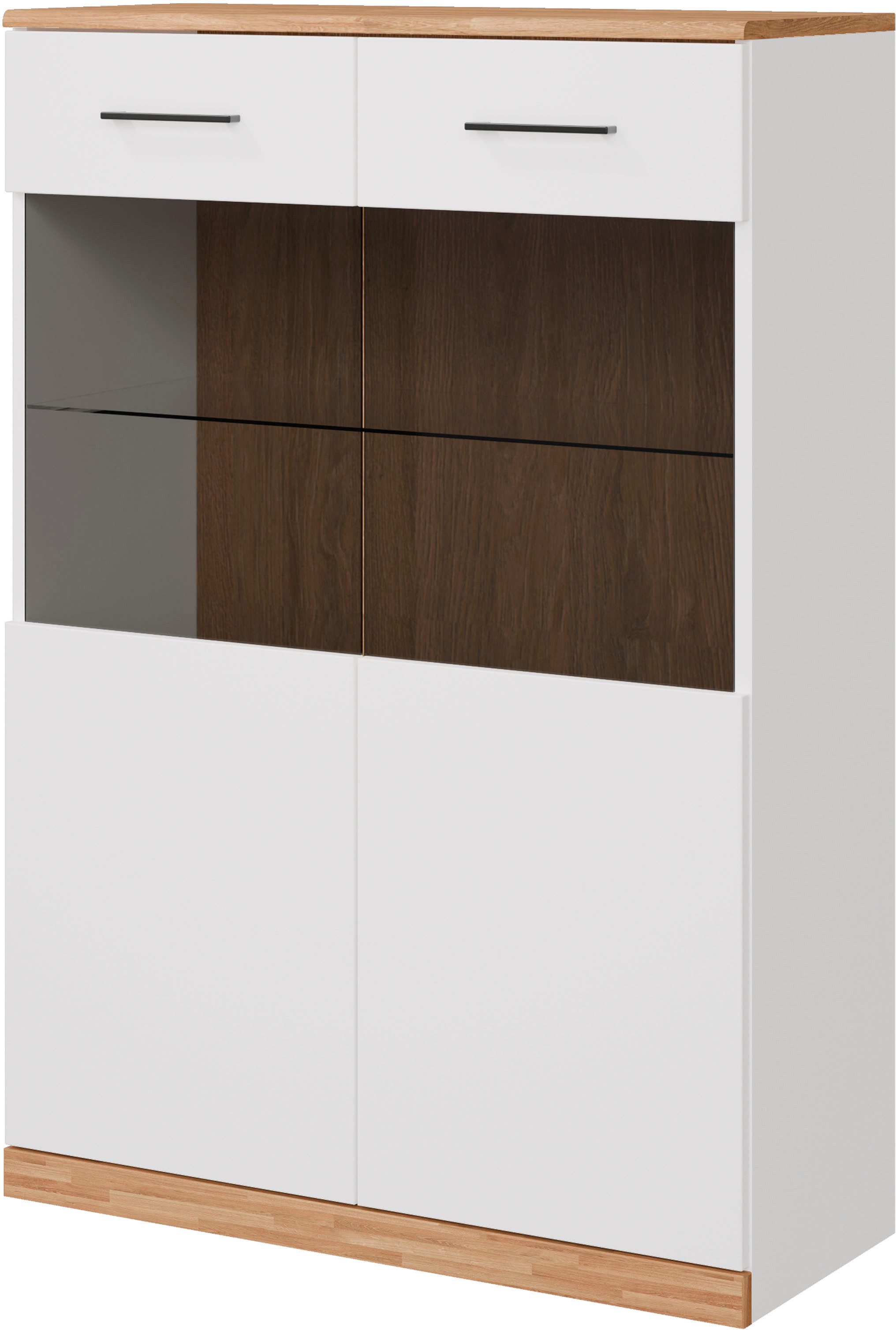 Home affaire Stauraumvitrine Ribe,125cm hoch,112cm breit,4 günstig online kaufen