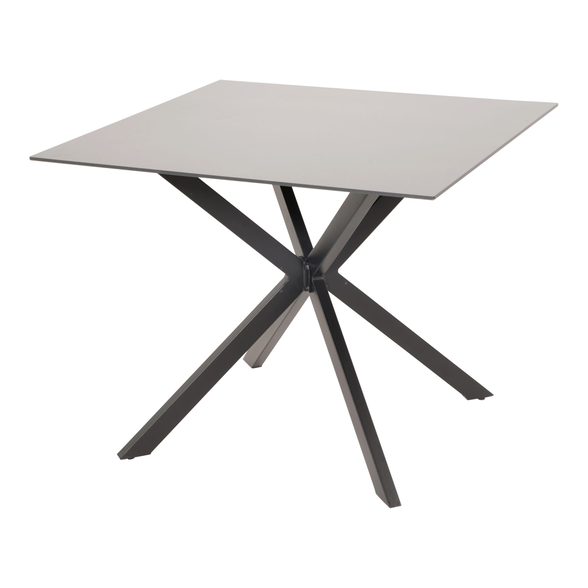 Lesli Living Gartentisch Gartentisch Tisch Tafel CREST 90x90cm Aluminium schwarz