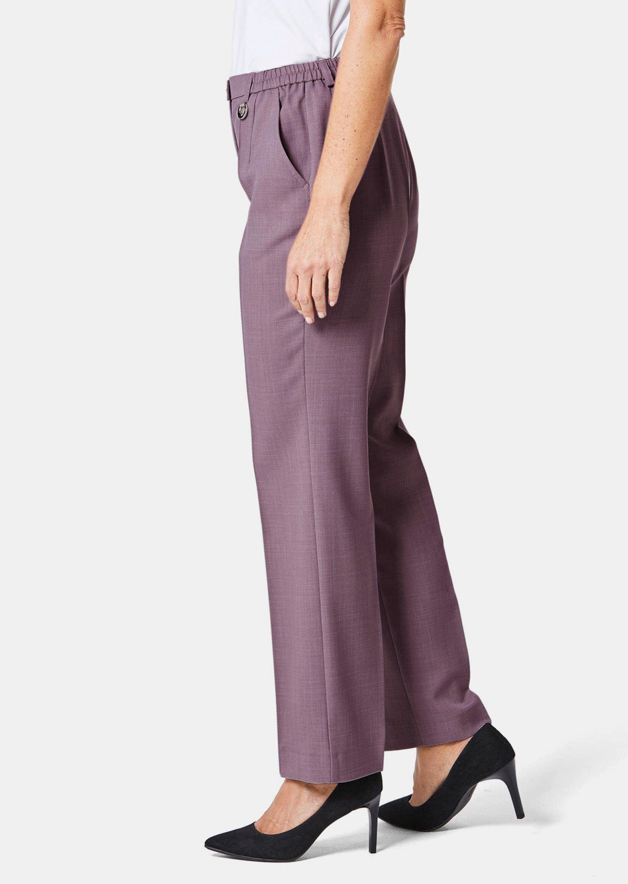 GOLDNER Stoffhose Knitterarme Hose Anna mit SilverFresh-Ausrüstung