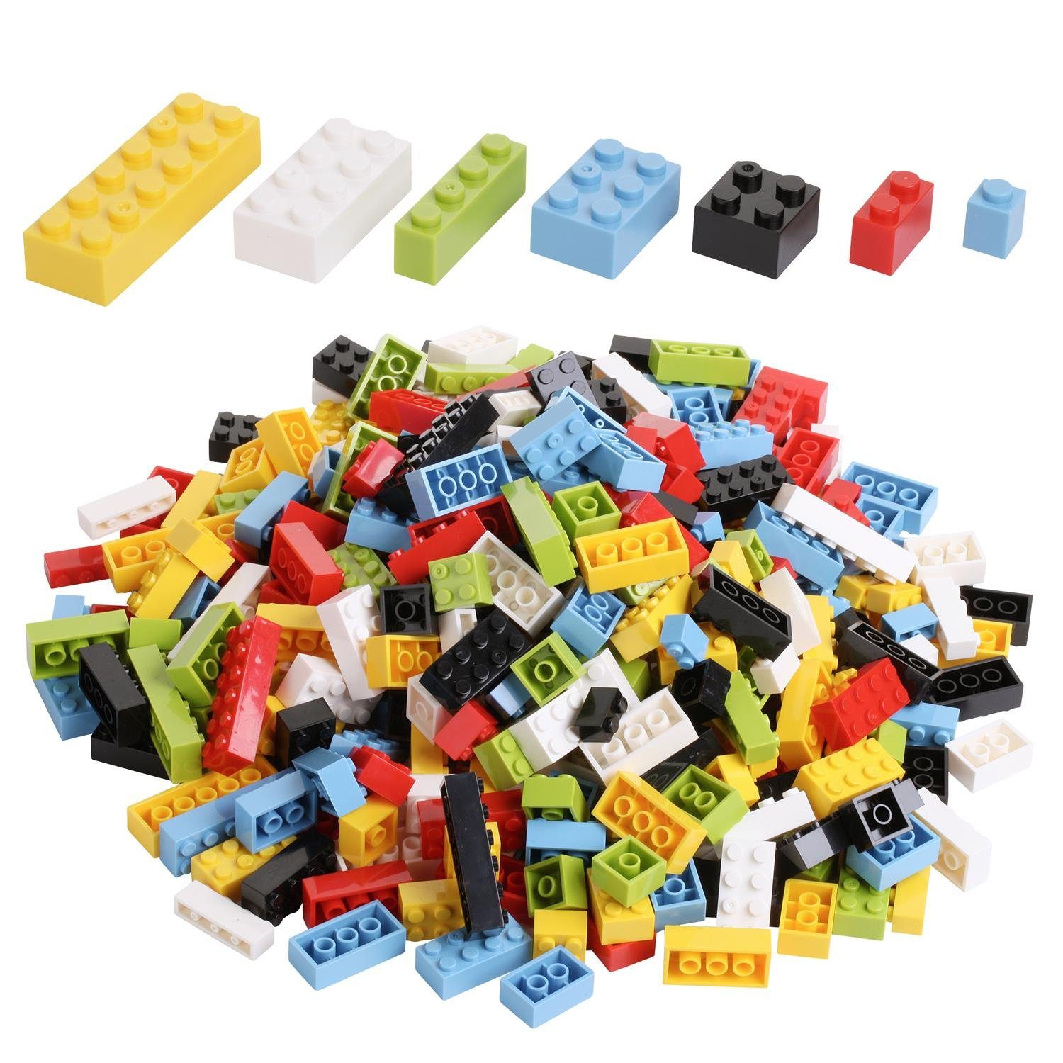 Katara Bausteine Box-Set inkl. Schaufel mit 636 Steinen Konstruktionsspielsteine, (4er Set), 100% Kompatibel Sluban, Papimax, Q-Bricks, LEGO®