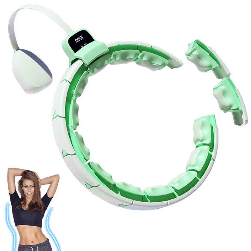 LeiGo Hula-Hoop-Reifen Hula Fit Reifen,Smart Hula Hoop, Fitness-Reifen,16 Abschnitt, 360°Massage, zählbare,einstellbar