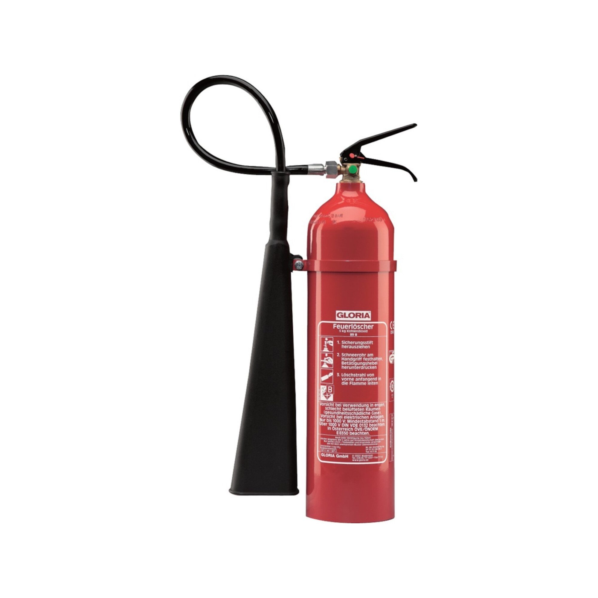 Gloria CO2-Feuerlöscher GLORIA Kohlendioxidlöscher 5 kg KS 5 SE