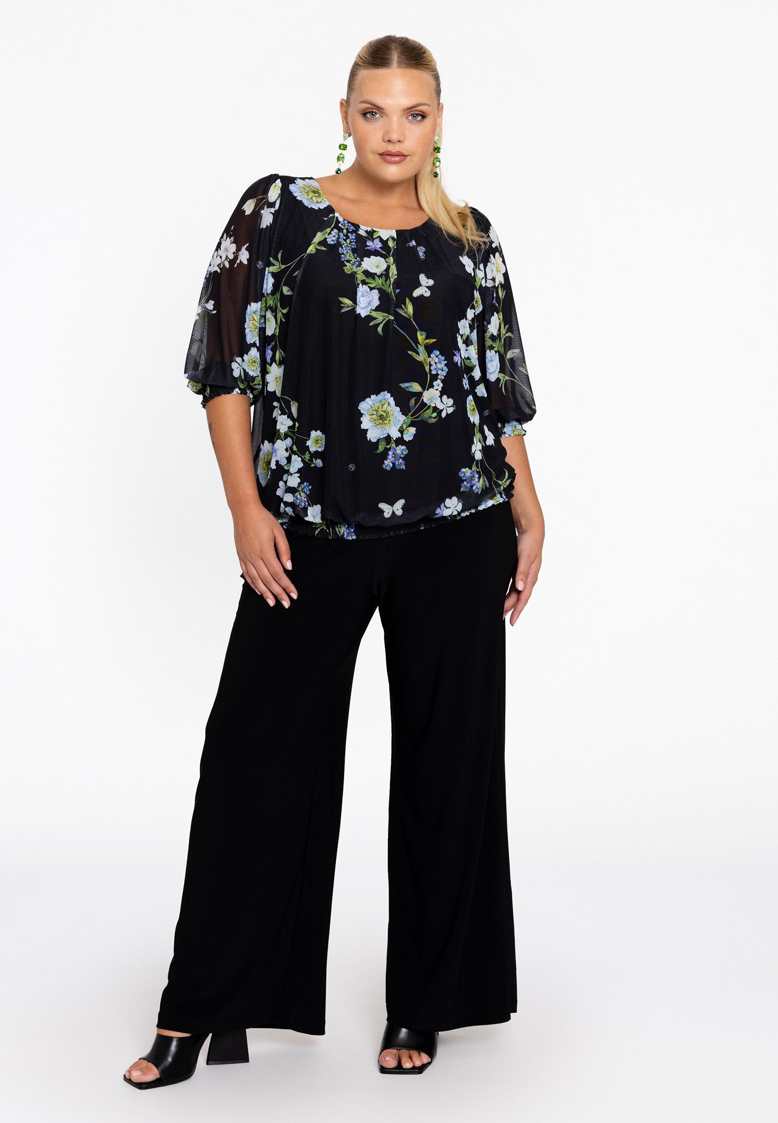 YOEK Tunika Damen Tunika mit Blumenmuster günstig online kaufen