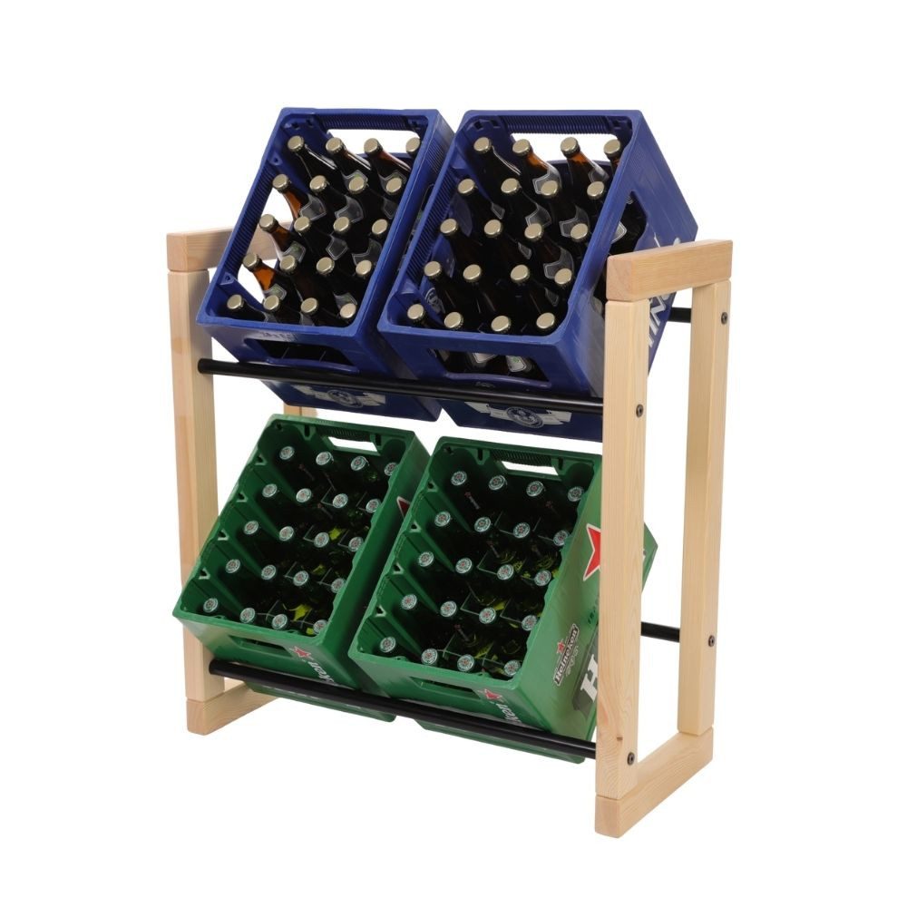 PROREGAL® Küchenregal Getränkekistenregal HARZ Holz günstig online kaufen