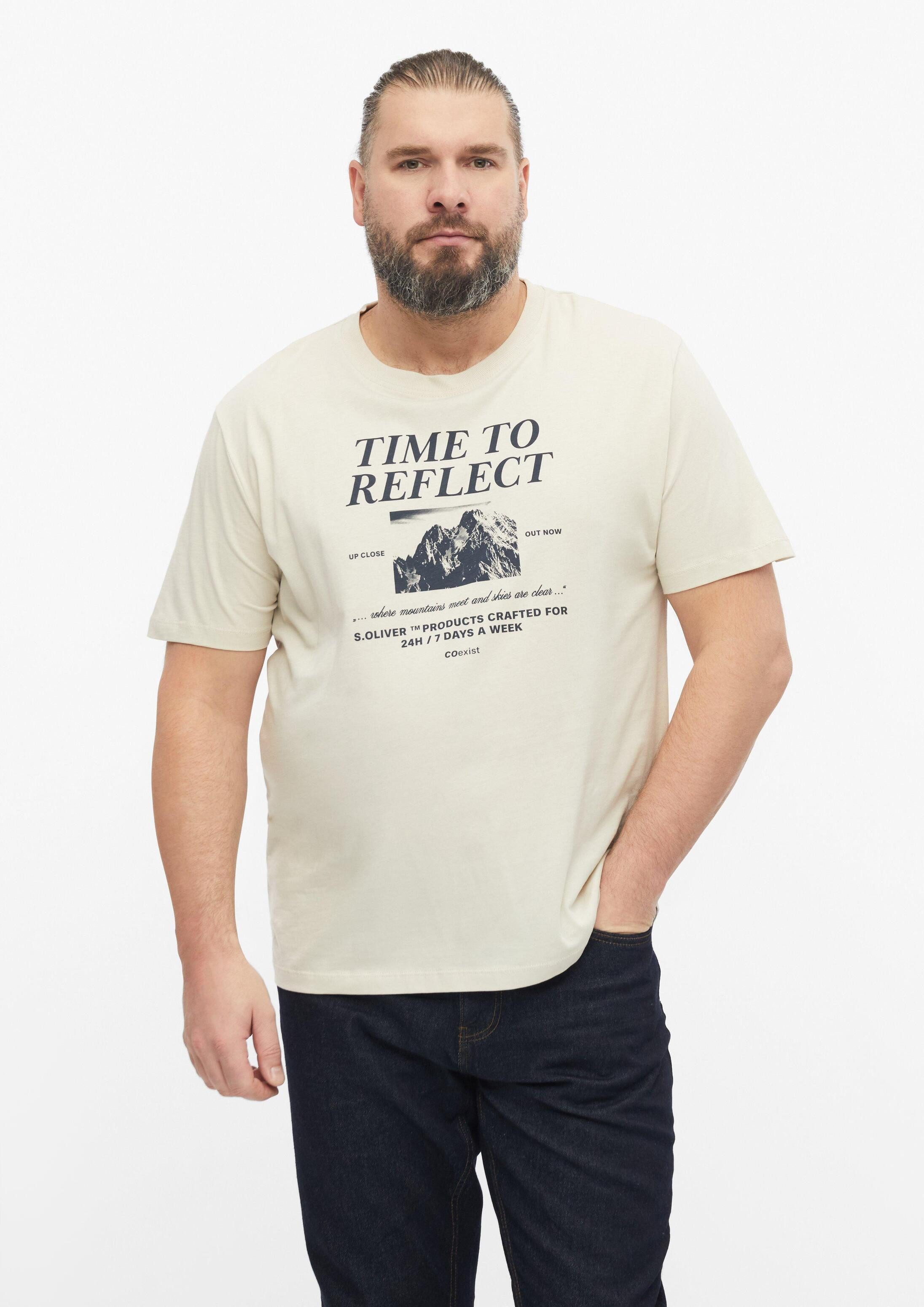 s.Oliver Kurzarmshirt T-Shirt Baumwoll-T-Shirt mit Artwork