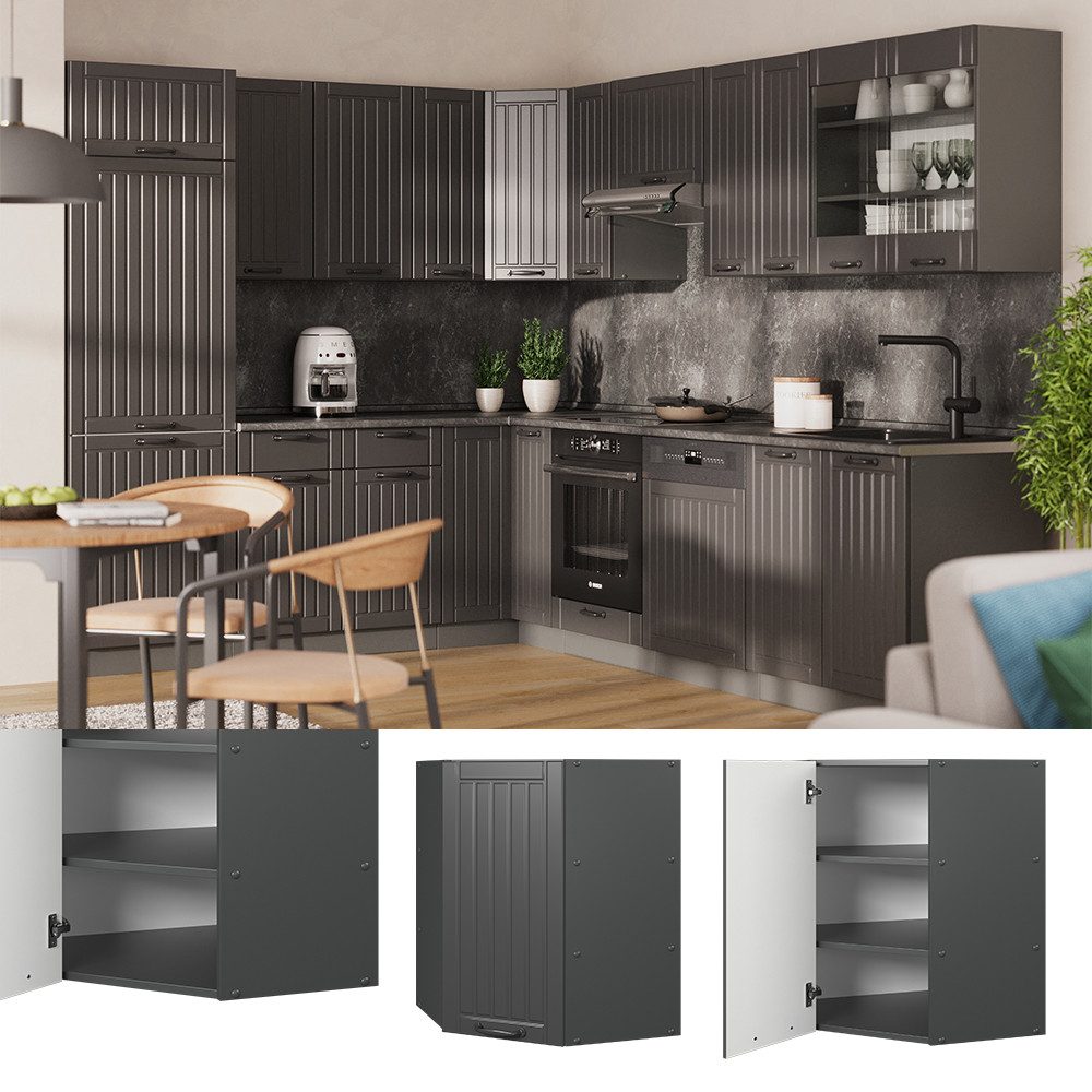 Vicco Eckhängeschrank Fame-Line, Dunkelgrau/Anthrazit, 57 cm günstig online kaufen
