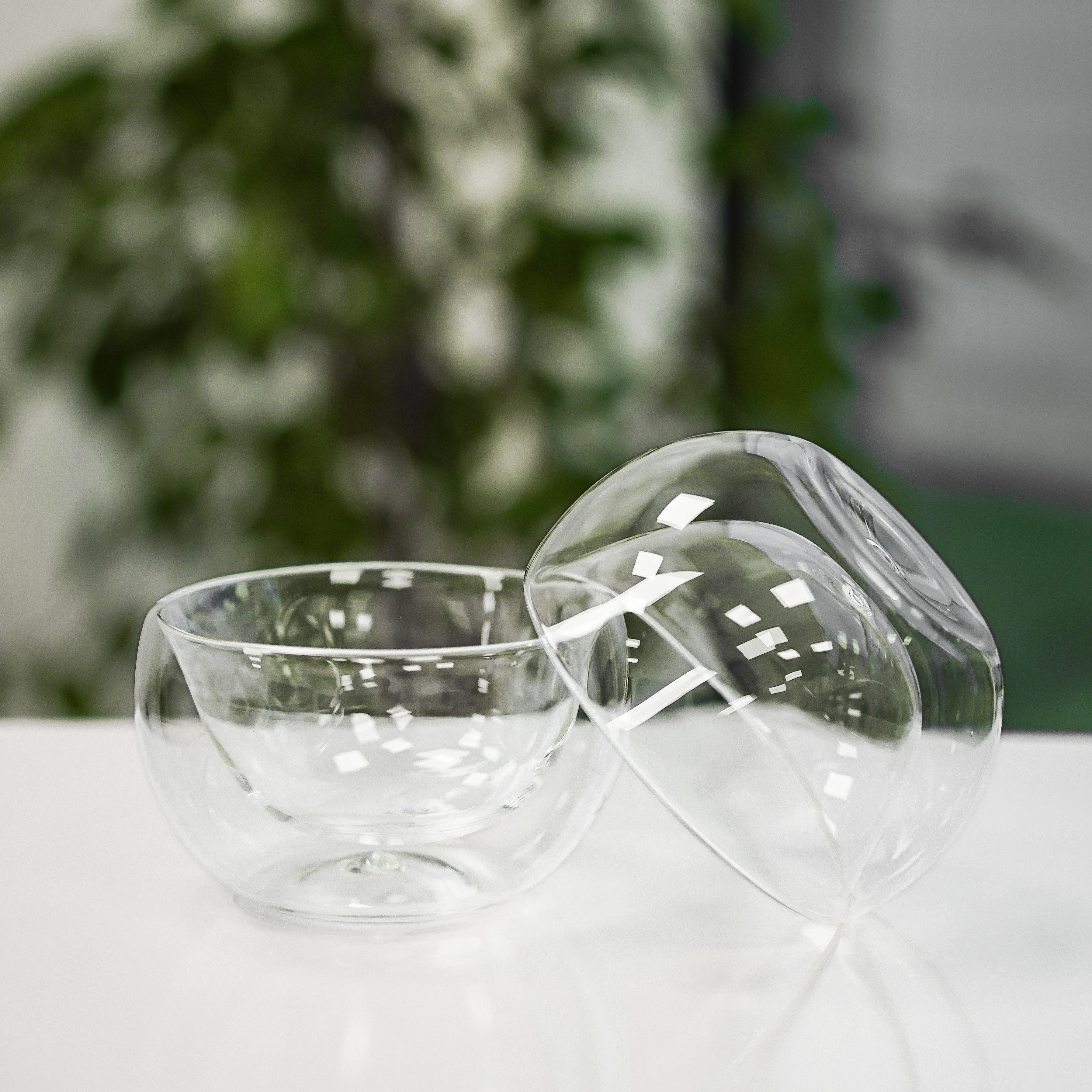 Almina Dessertschale 2er Set. aus Glas im eleganten Design - 250 ml, (Packung, 2-tlg), Doppelwandig, 250 ml – Bild 3 von 5