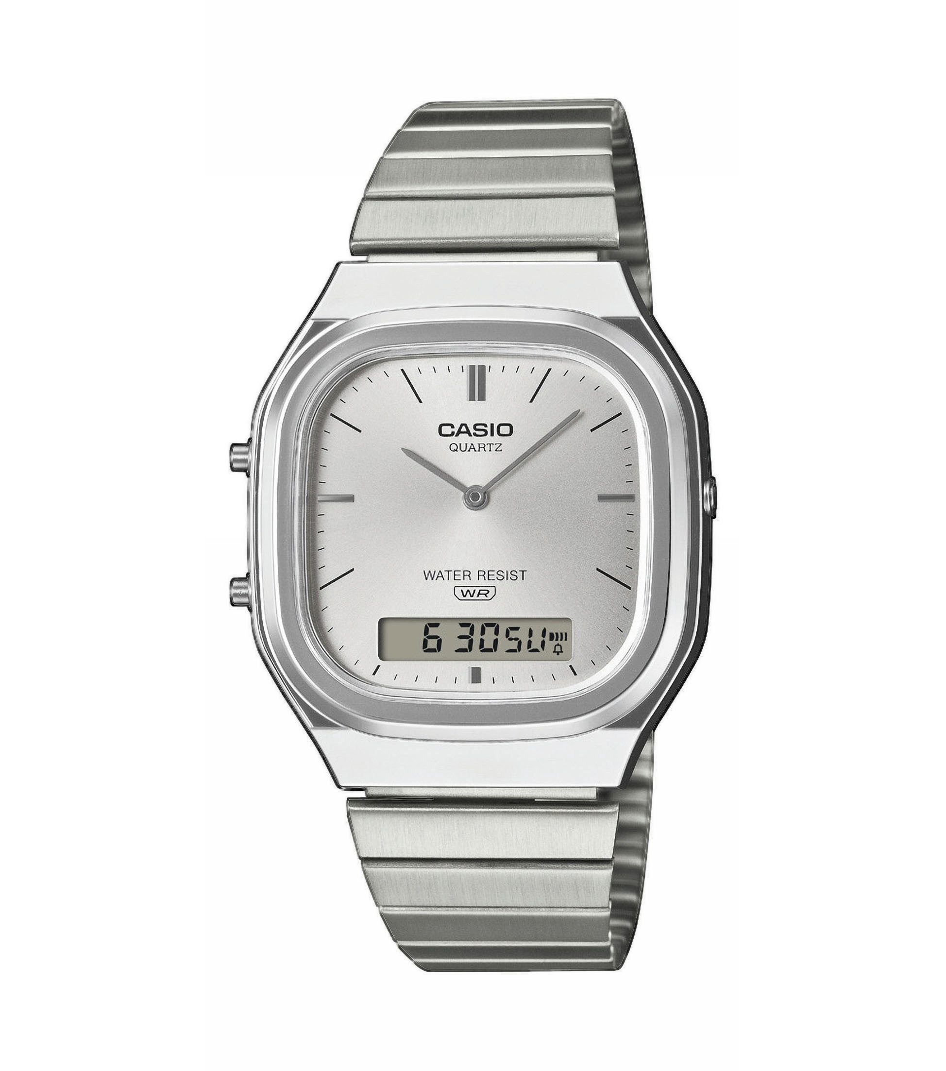 CASIO VINTAGE Chronograph AQ-240E-7AEF, Quarzuhr, Armbanduhr, Damenuhr, Herrenuhr, Edelstahlarmband, analog