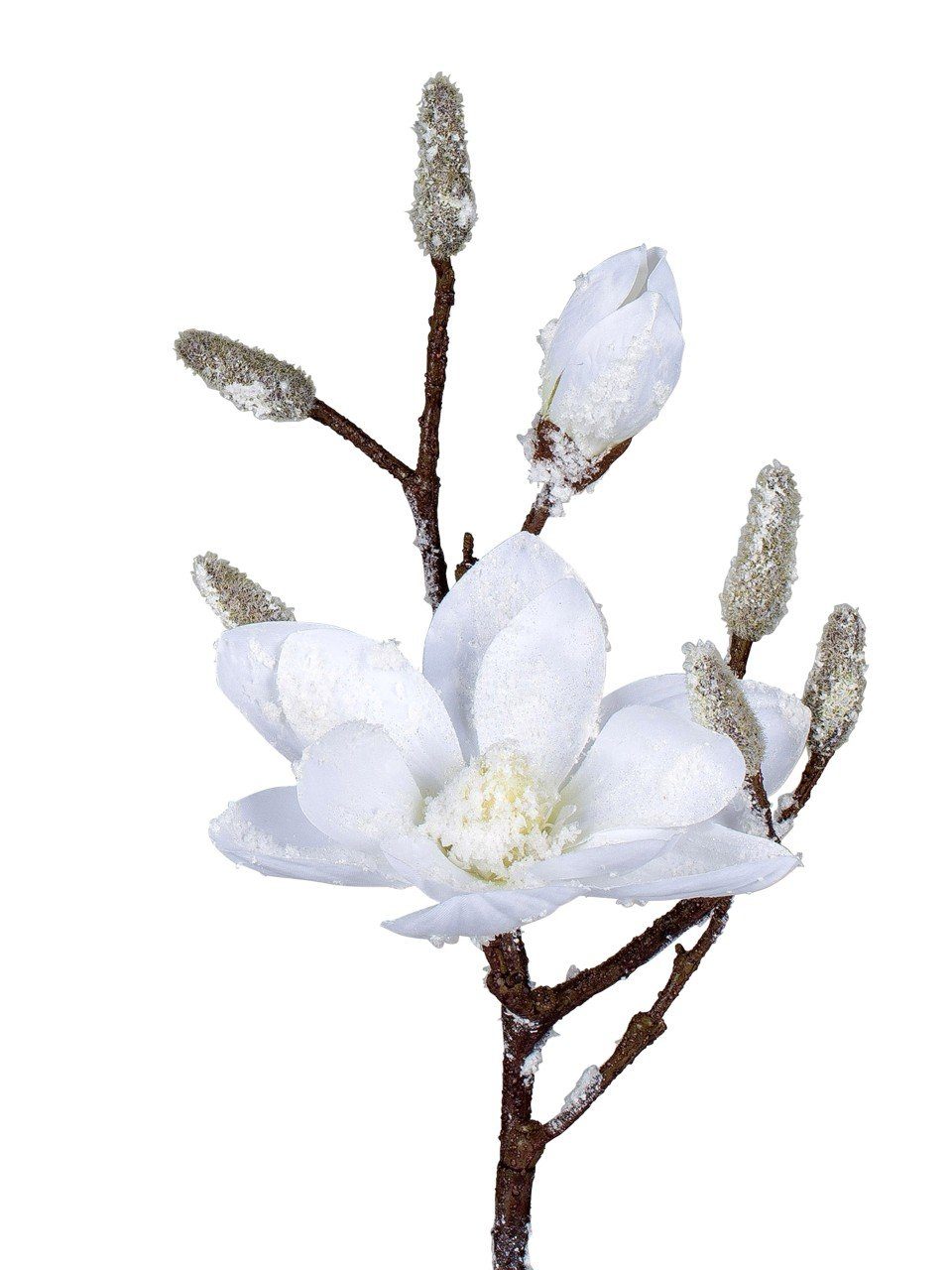 Kunstblumenstrauß Winterzeit, formano, Höhe 42 cm, Weiß B:18cm H:42cm Kunststoff