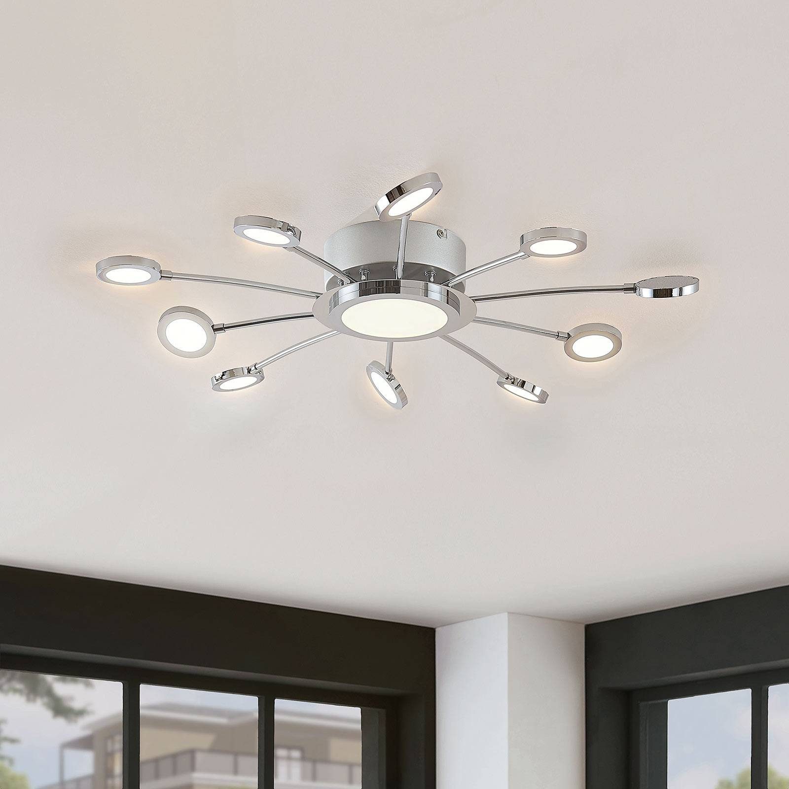 Lindby LED Deckenleuchte Meru, dimmbar, LED-Leuchtmittel günstig online kaufen