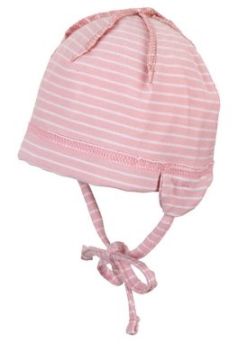 Sterntaler® Schlupfmütze OCS Beanie (1-St., Wintermütze für Kinder mit Bindeband und angeschnittenen Ohrenklappen) Babymütze aus Baumwolle mit Bindeband und Ohrenklappen