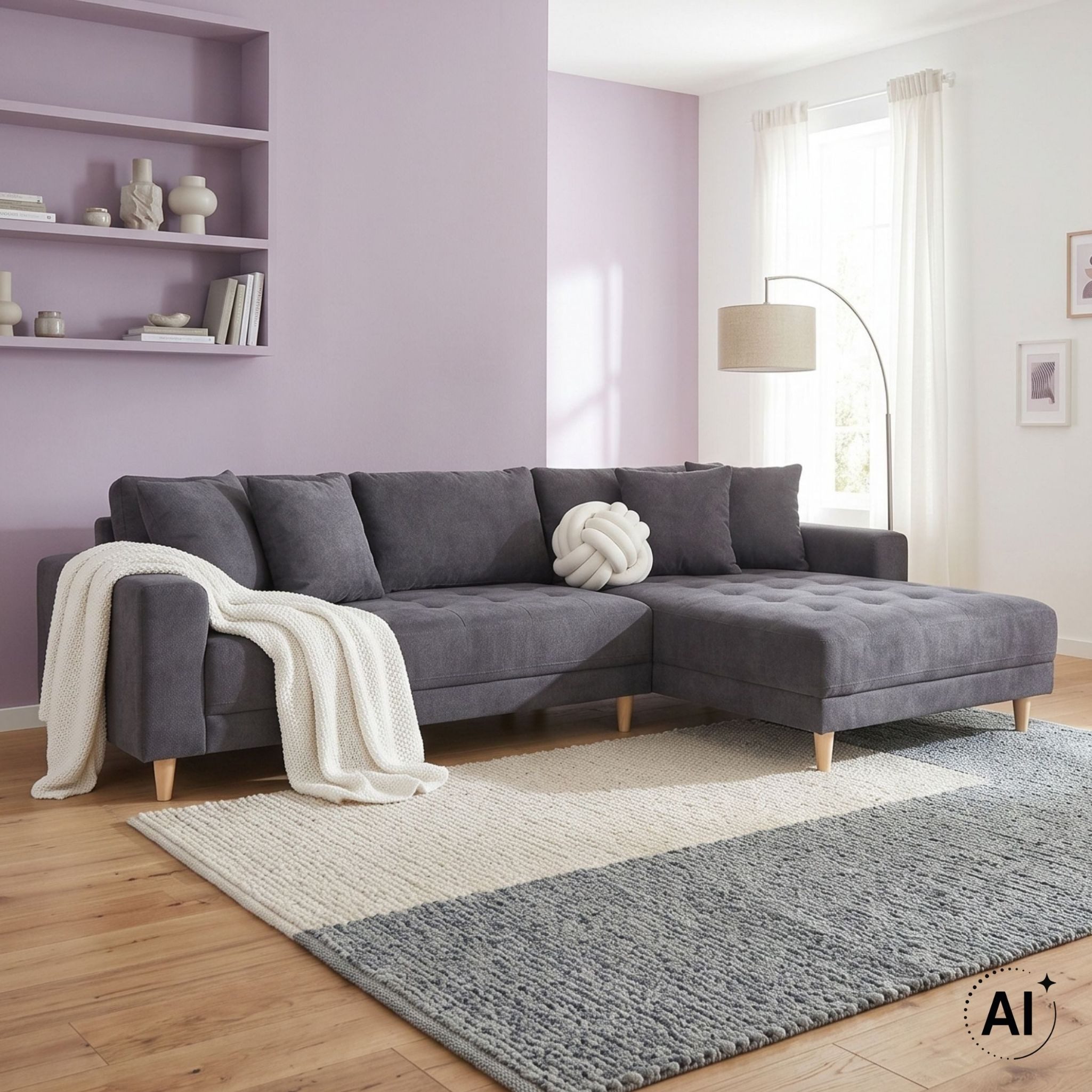 Starhome Ecksofa Mailand in dunkelgrau oder braun mit Kissen, Eckcouch