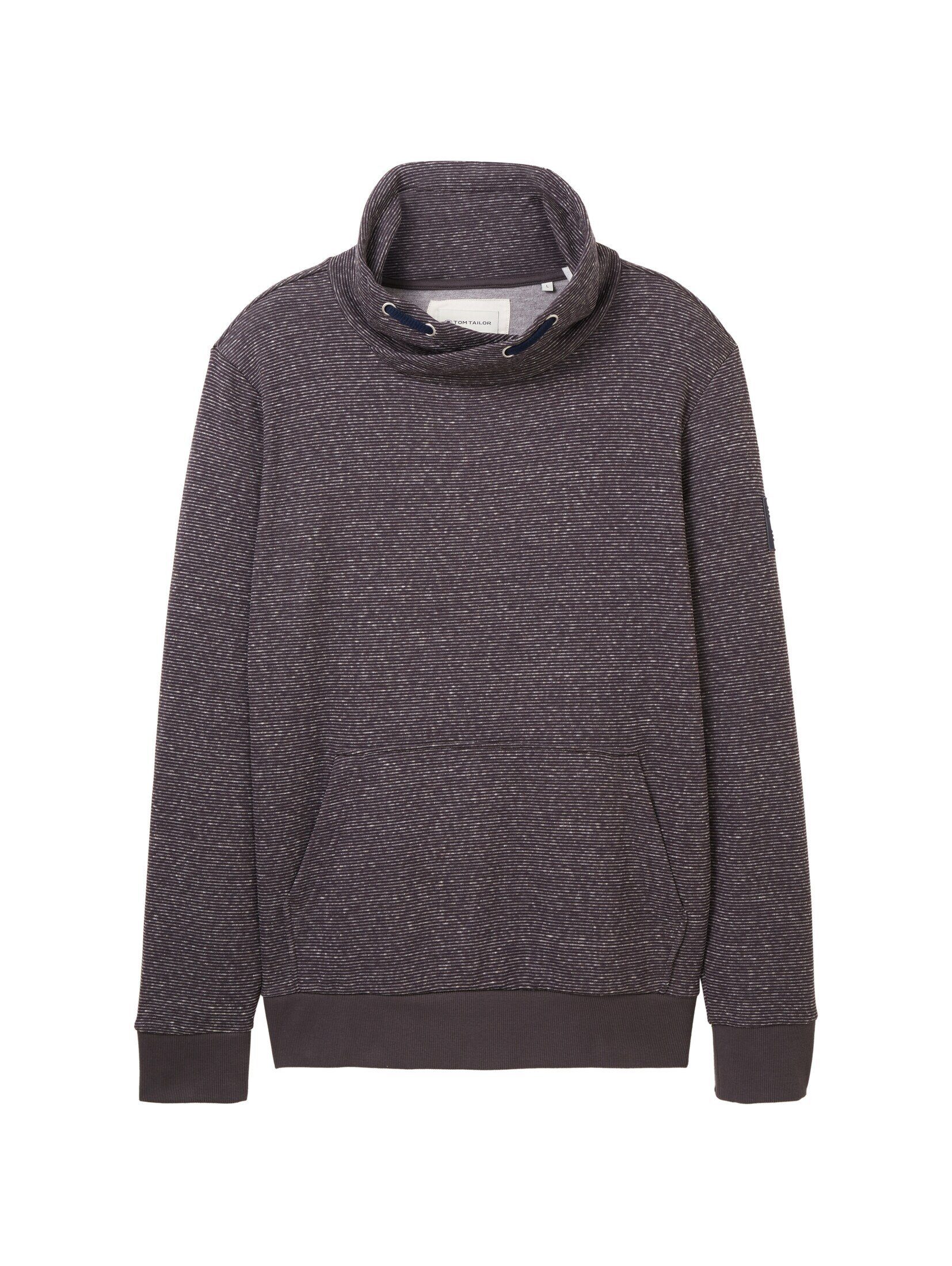 Hoodie Melange Grey Sweatshirt in Optik TAILOR Tarmac TOM Melange