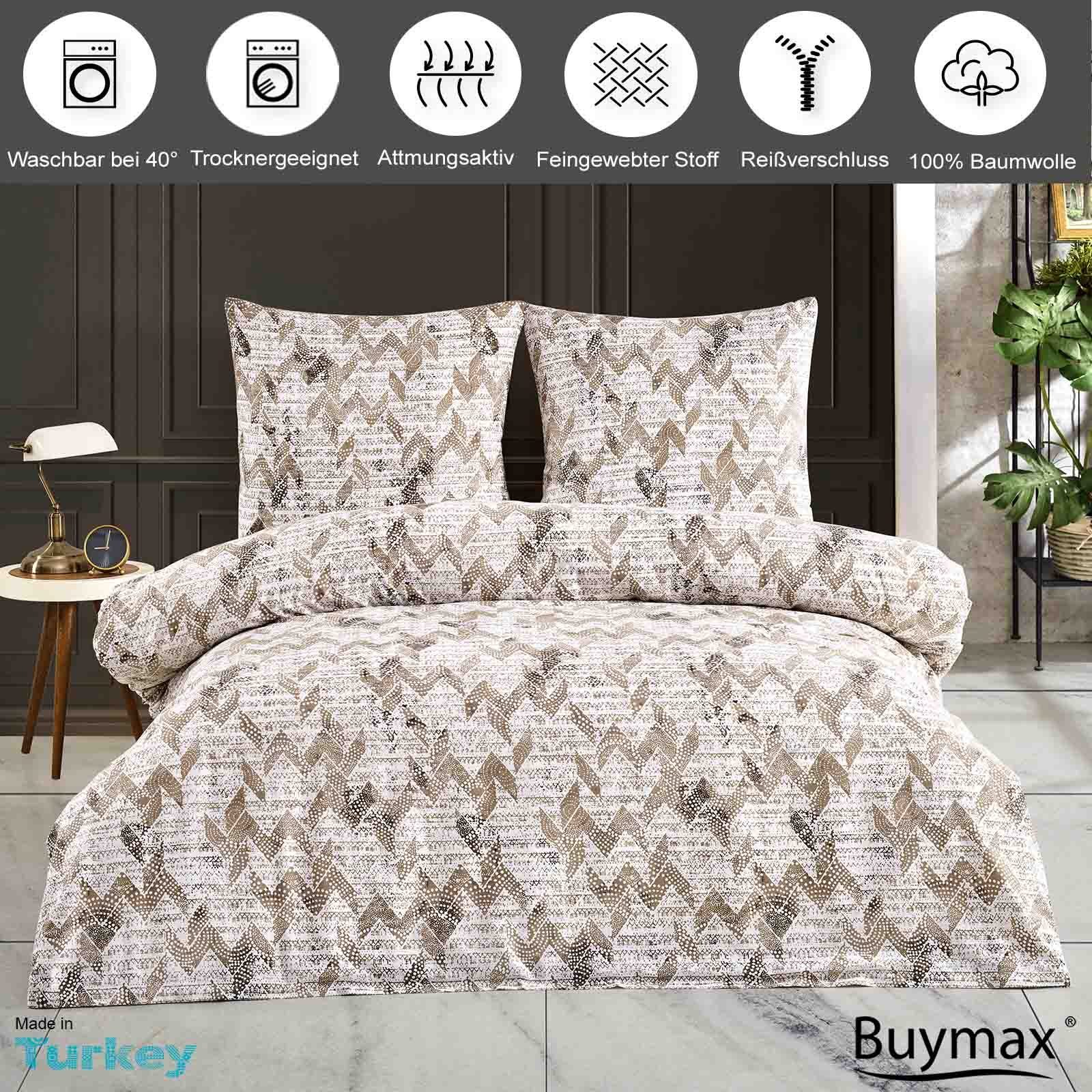 Buymax Bettwäsche Berta, Renforce: 100% Baumwolle, 3 teilig, 200x220 cm Kis günstig online kaufen