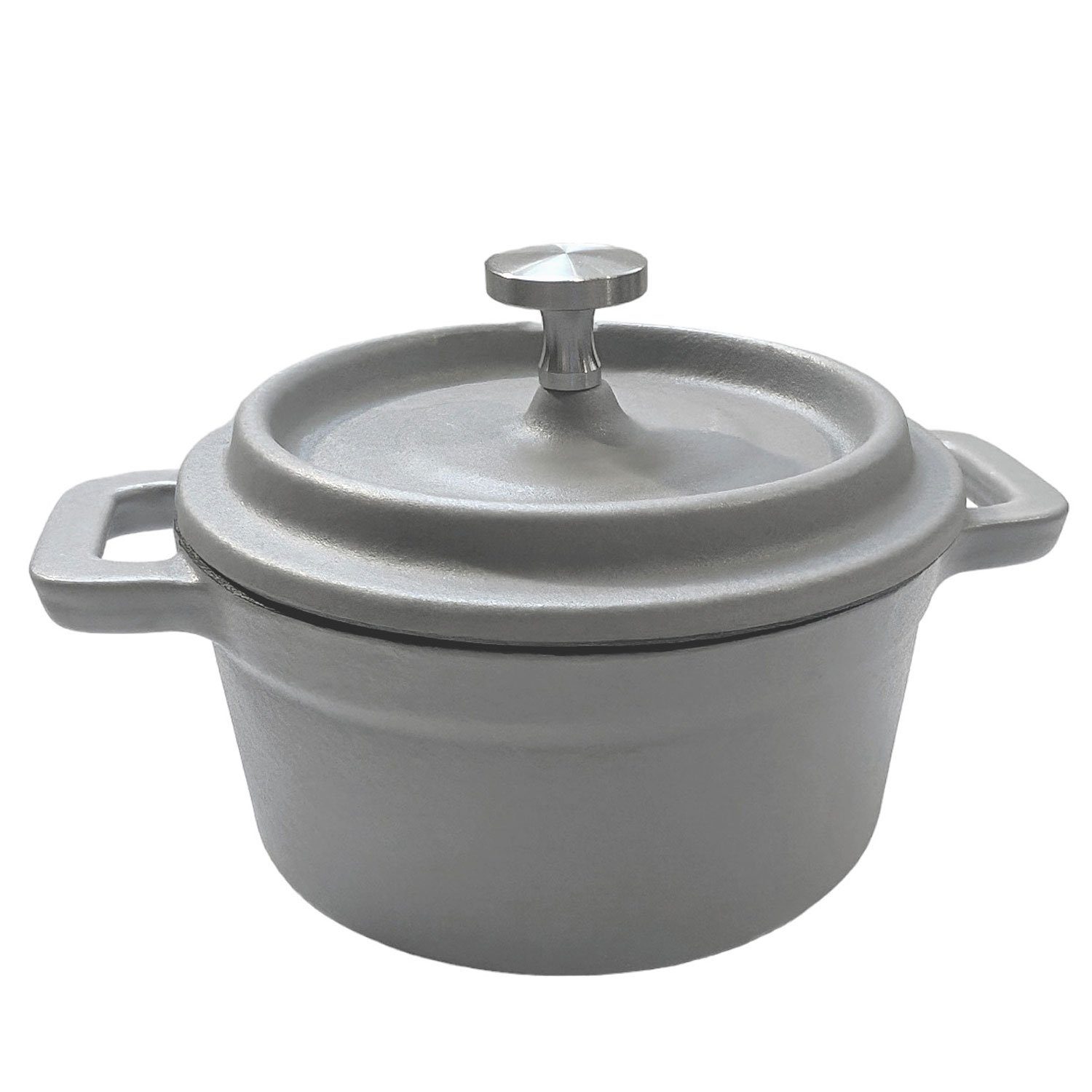 osoltus Kochtopf osoltus Mini Cocotte Bratentopf klein - Gusseisen ofenfest  10cm, osoltus Mini Cocotte Bratentopf klein - Gusseisen ofenfest 10cm  hellgrau