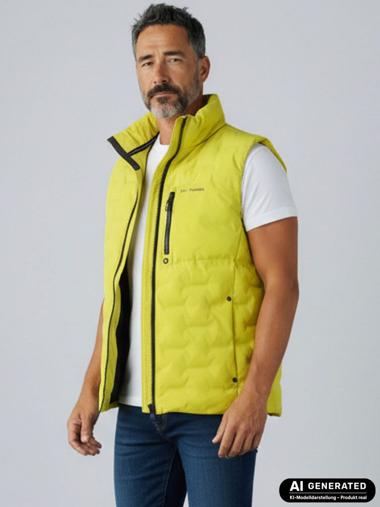 Dry Fashion Steppweste Nordstrand Herren Weste gesteppt Stehkragen - Herrenweste Outdoorweste Wind- & Wasserabweisend, leichter Tragekomfort, 2-Wege-Reißverschluss