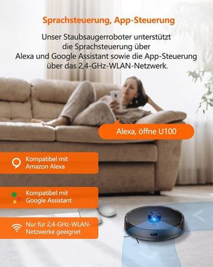 UWANT Saugroboter U100/U100 Lite Intelligenter Staubsauger & Mopproboter,App-Steuerung, 950,00 W