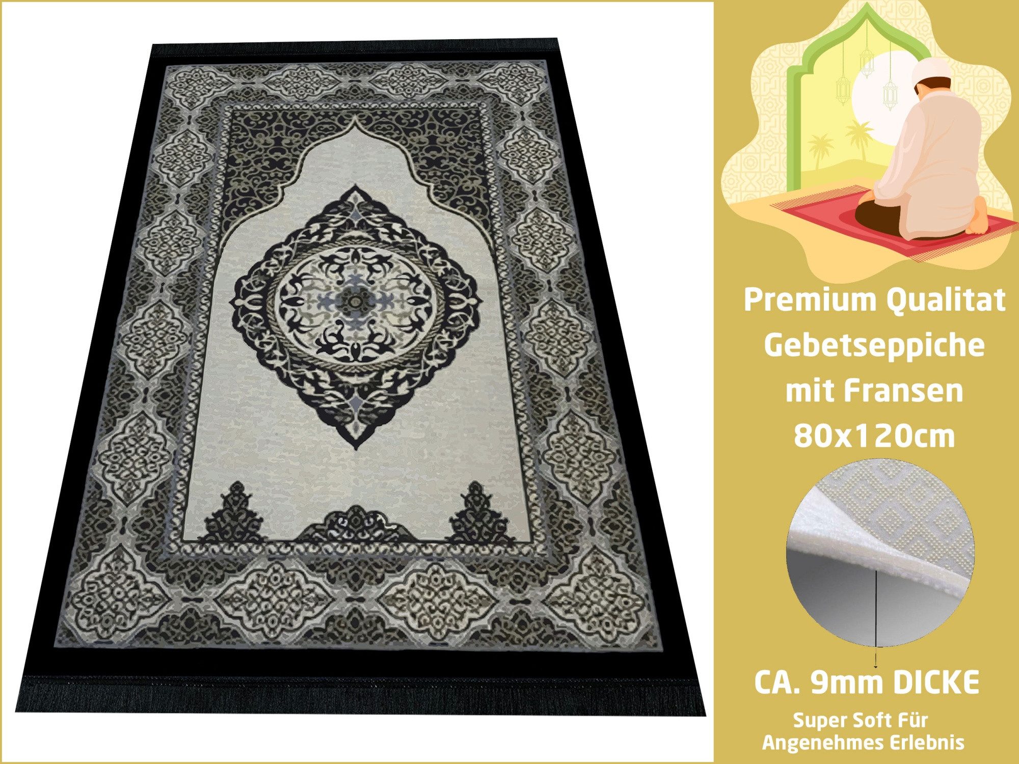 Orient by Jungengel Teppich Gebetsteppich Namazlik Seccade Orandi 9mm Extra günstig online kaufen