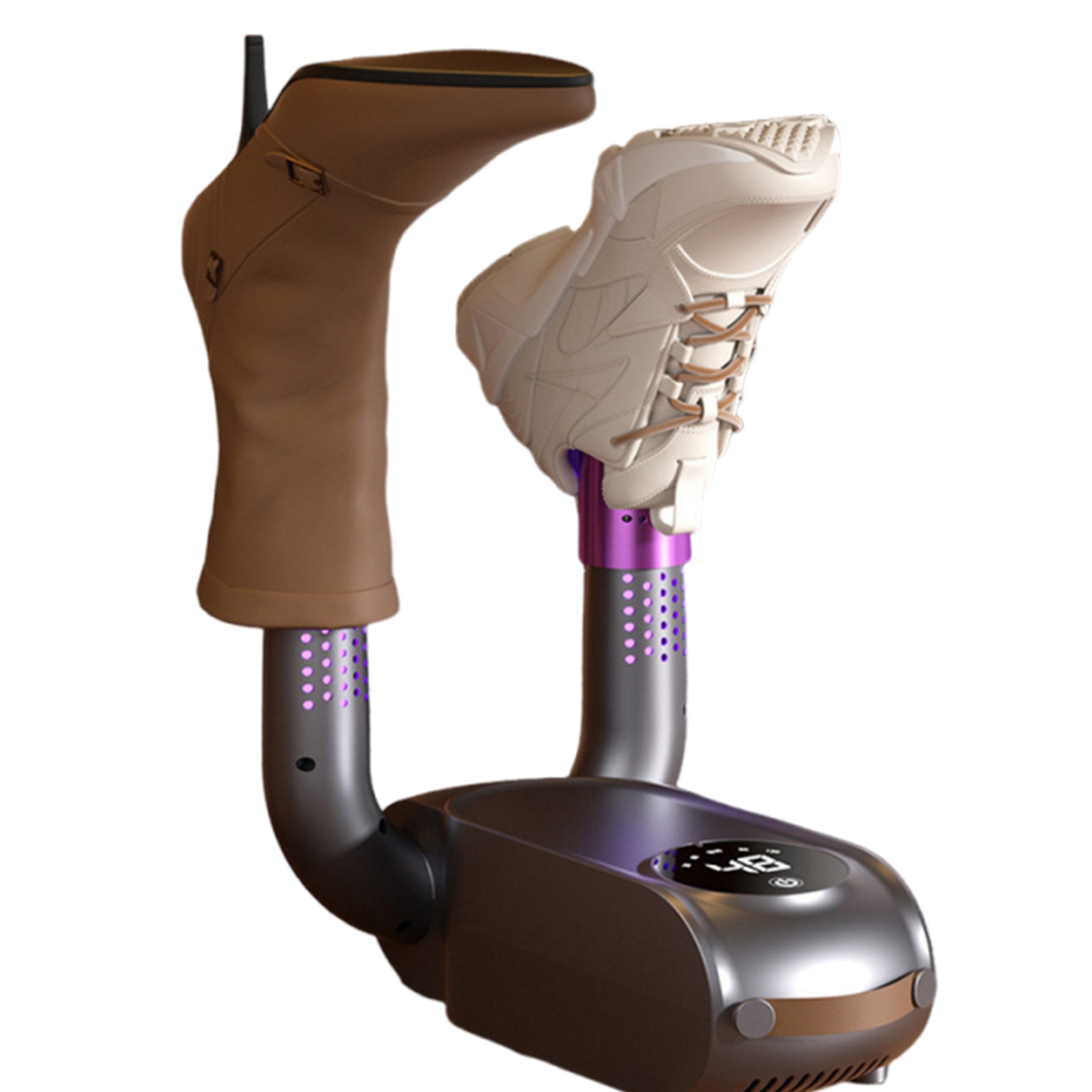 KINSI Schuhtrockner Schuhtrockner Faltbar,Intelligenter Touchscreen, Timer-Funktion, Einziehbar – Für Haushalt Schuhe Stiefel