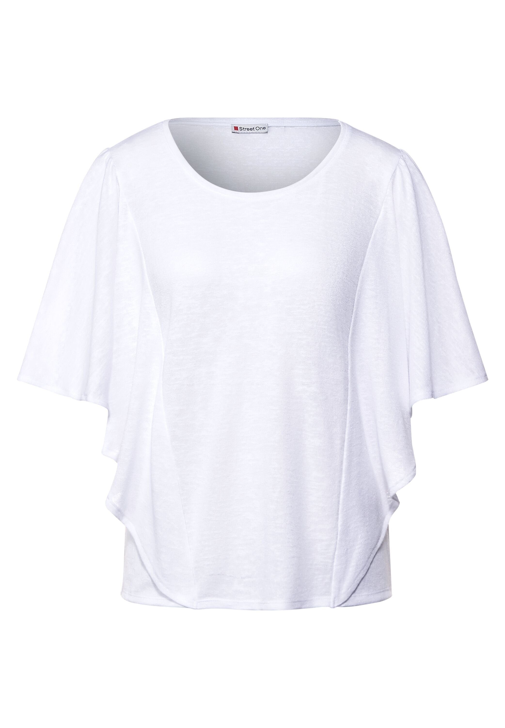 STREET Rundhalsshirt Unifarbe White in ONE