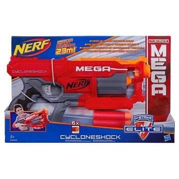 Blasterparts Blaster NERF MEGA CyclonShok, inkl. Blasterparts Tuning-Pa, Mega Komplett-Bundle mit Blaster, Tuning-Feder und Caliber Convertenrn
