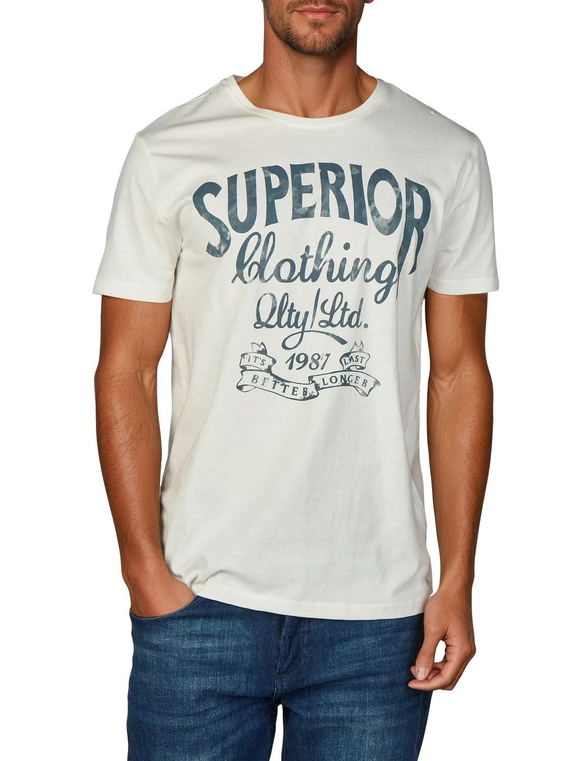 riverso T-Shirt Herren Printshirt RIVLeon Regular Fit (4-tlg) Kurzarm Tee Shirt mit Rundhalsausschnitt aus 100% Baumwolle