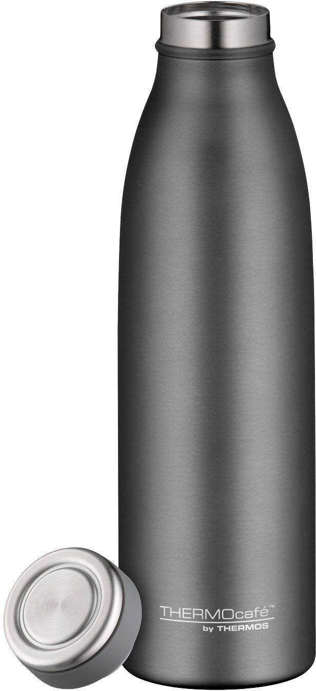THERMOS Thermoflasche ThermoCaféTC Bottle, grau schlankes Edelstahl, Design