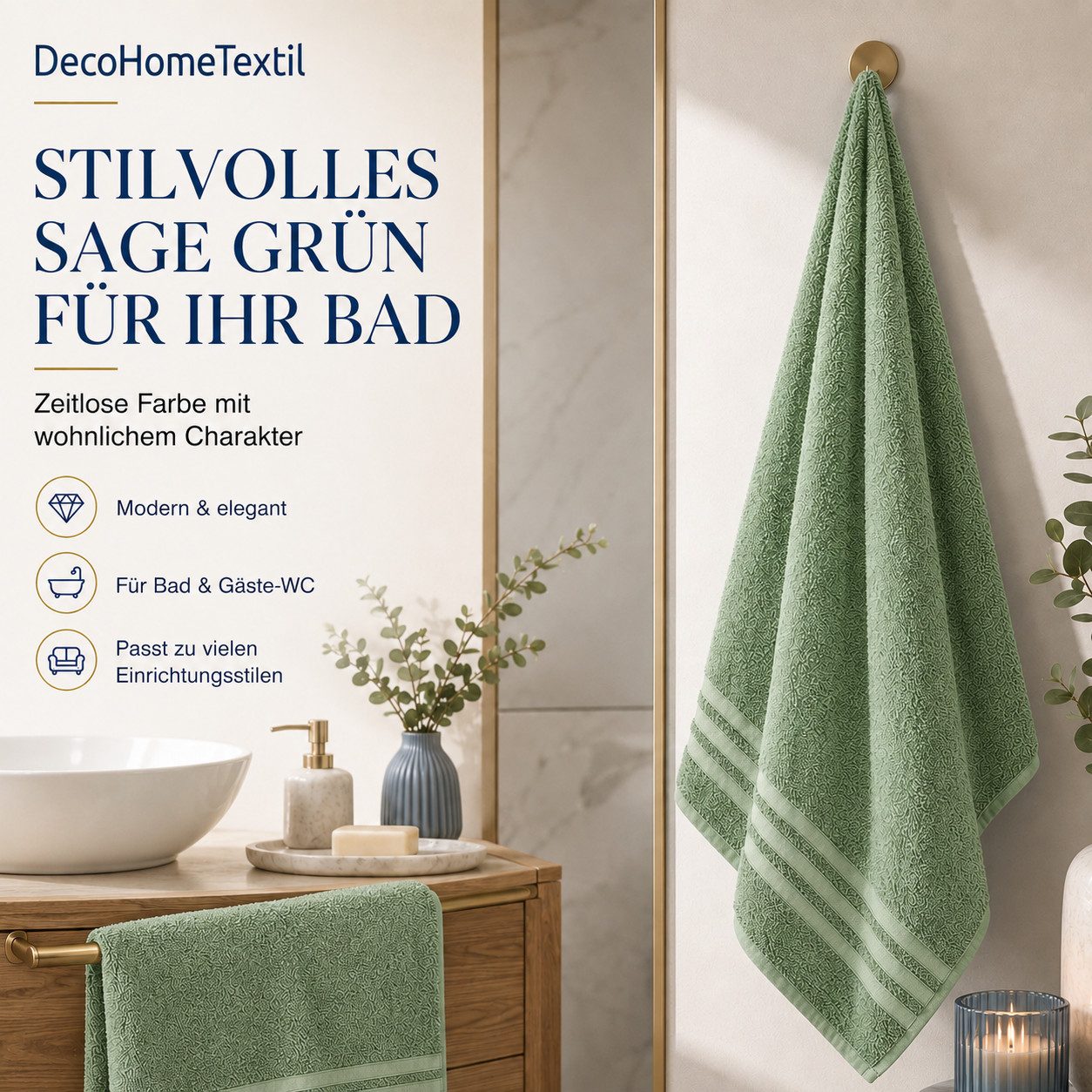 DecoHomeTextil Heimtextilmanufaktur Handtuch Set Eco Frottier Set, sustainable, kuschelweich, saugstark – Bild 4 von 5