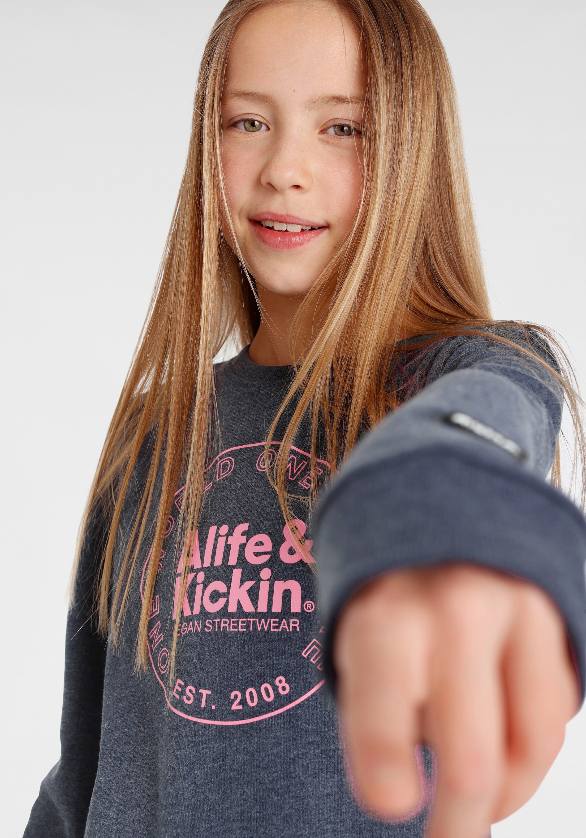 Sweatshirt Druck Kickin mit & MARKE! & Kickin für Alife Alife NEUE Logo Kids.