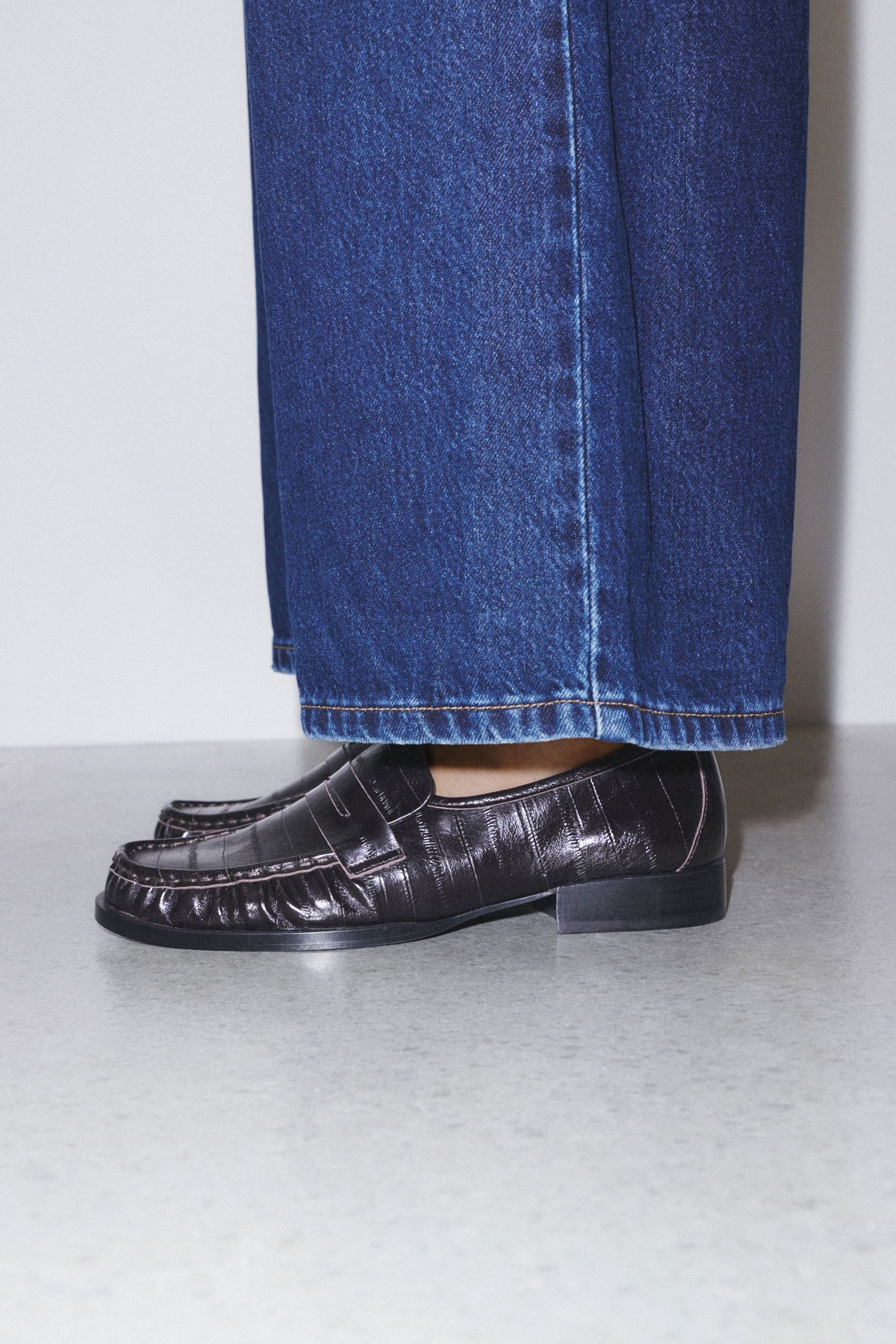 Next Forever Comfort® Loafer aus Leder mit Raffung Loafer