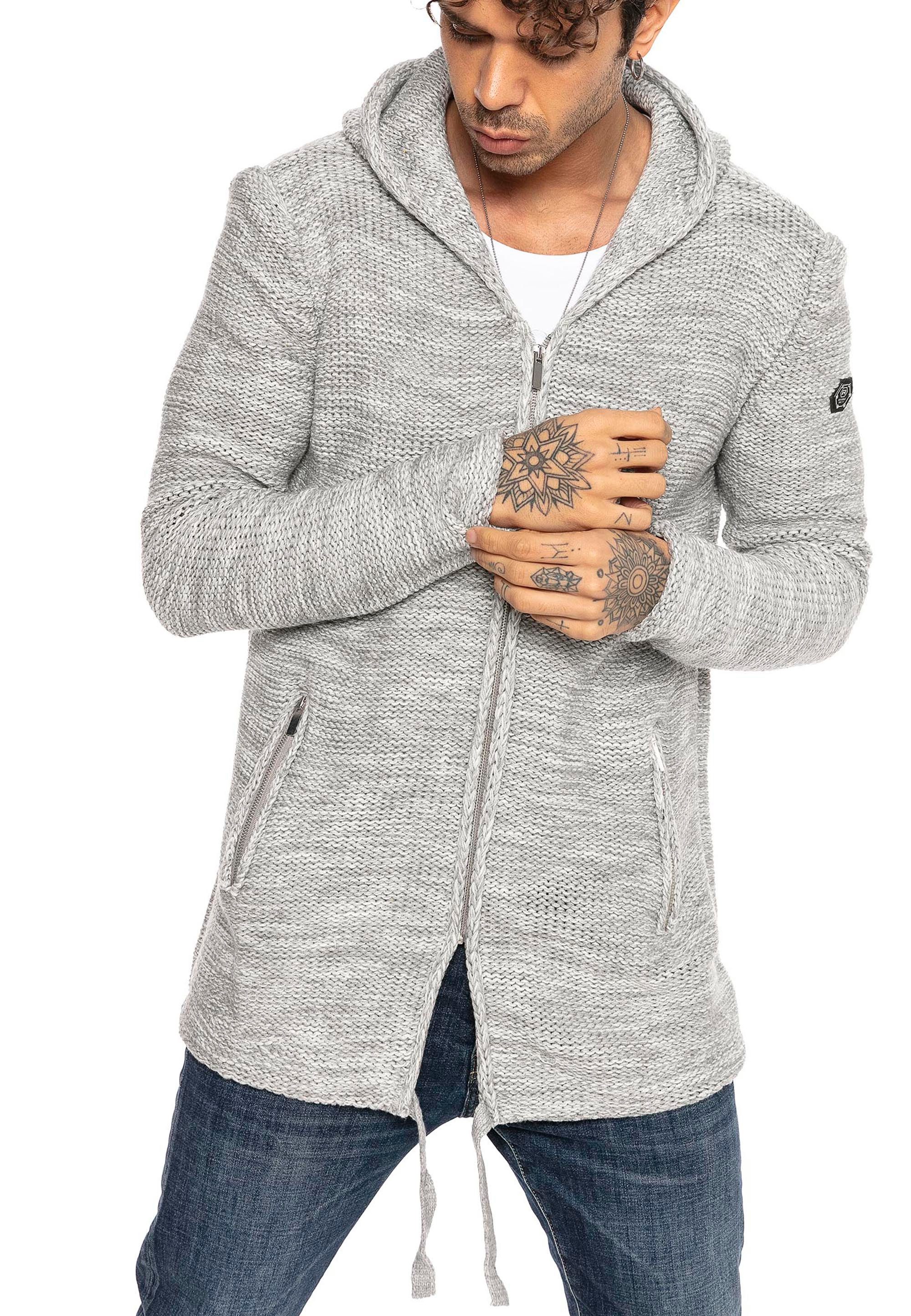 RedBridge Strickjacke mit Kapuze und Reißverschluss günstig online kaufen